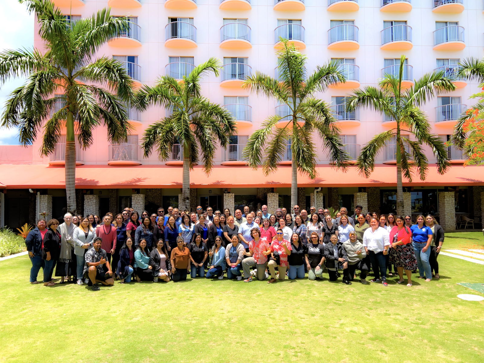 Participants of the Strategic Planning Institute pose for a photo at Crown Plaza Resort Saipan.