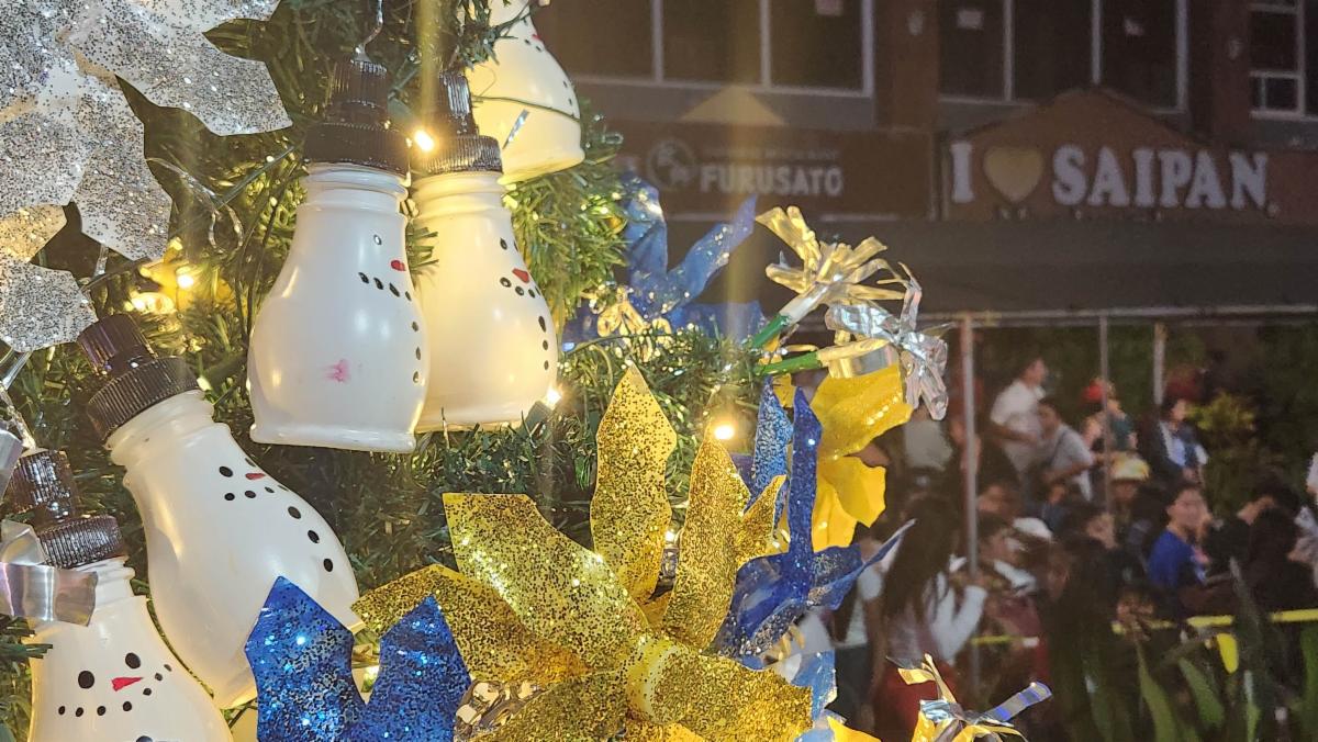A pageant of Christmas Trees decorated by school children are on display at Paseo de Marianas in Garapan, Saipan, in The Marianas as part of the 20th Annual Christmas in The Marianas organized by the Marianas Visitors Authority.