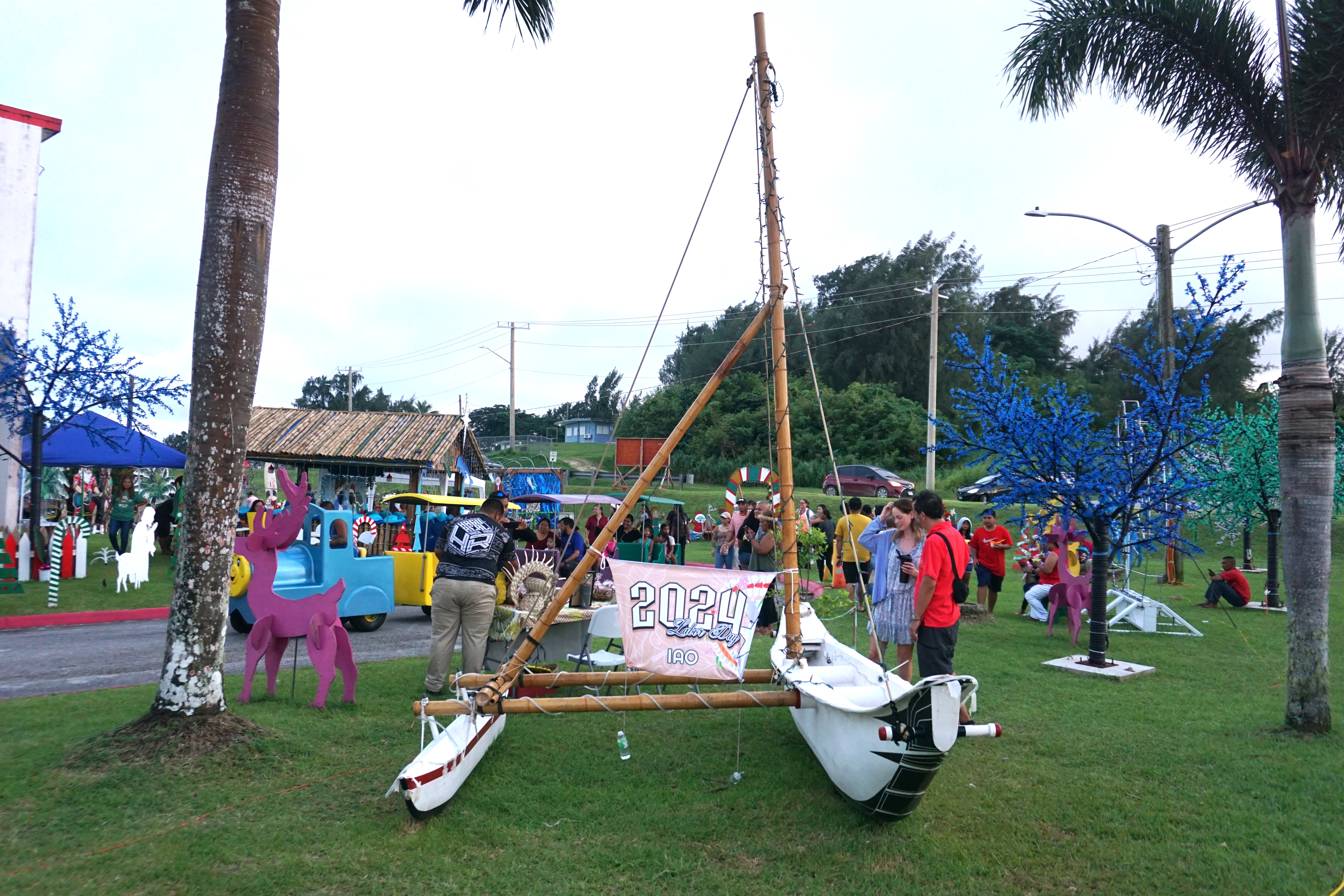 Animuyi, a 500 Sails canoe, is part of the Indigenous Affairs Office’s displays.
