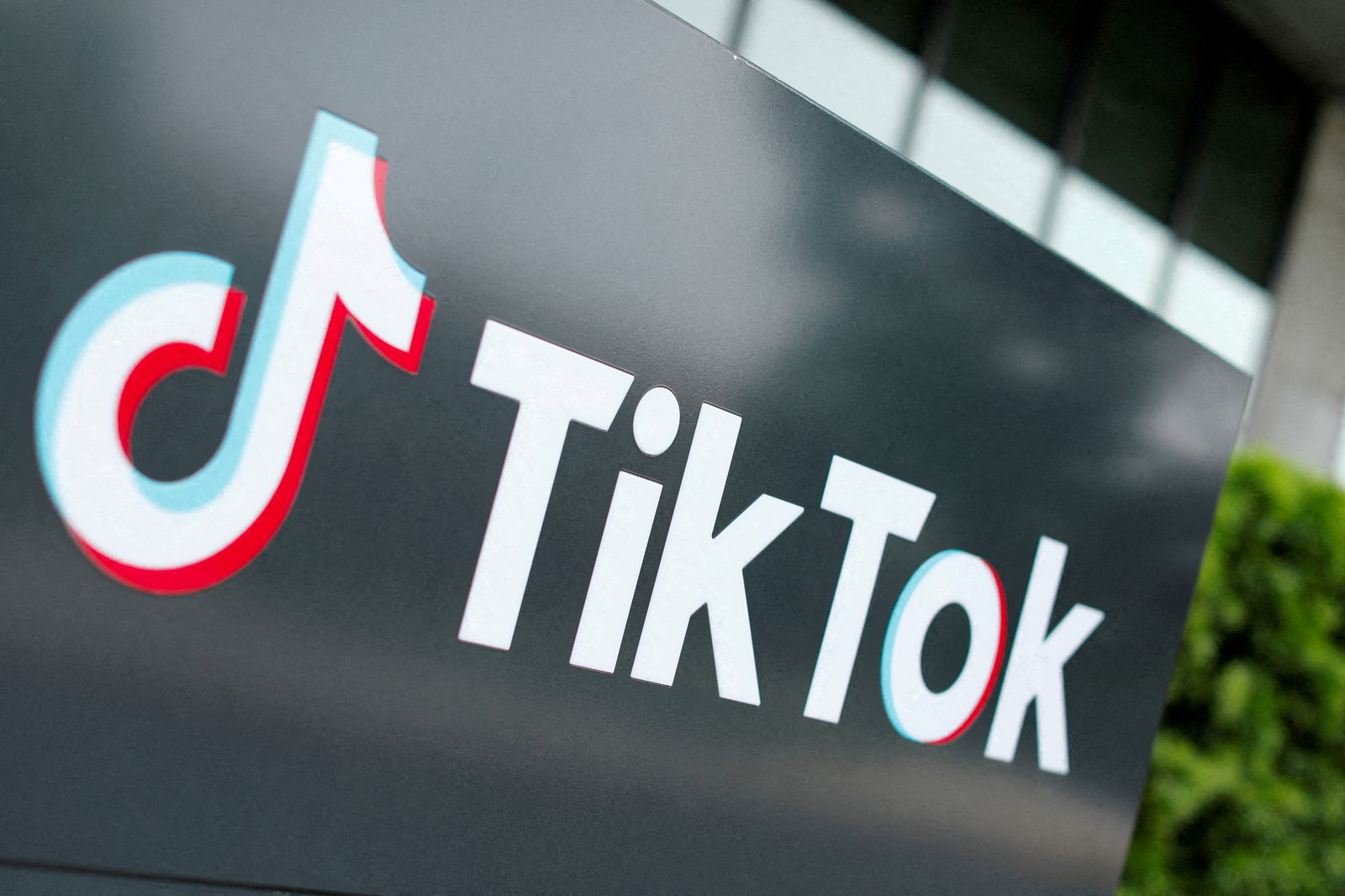 The TikTok logo is pictured outside the company's U.S. head office in Culver City, California, Sept. 15, 2020.