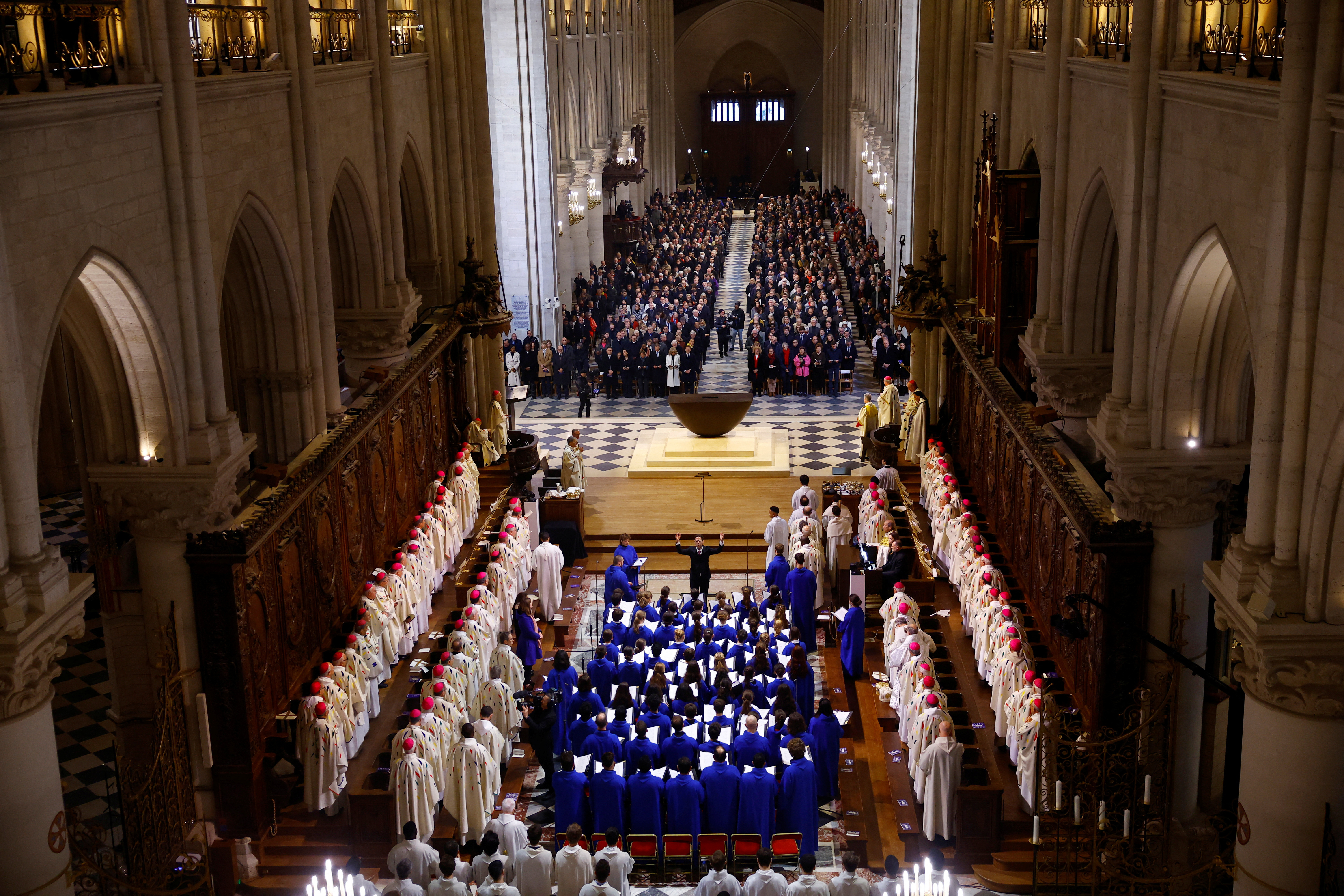 Notre-Dame inaugural Mass, Paris, Dec. 8, 2024.