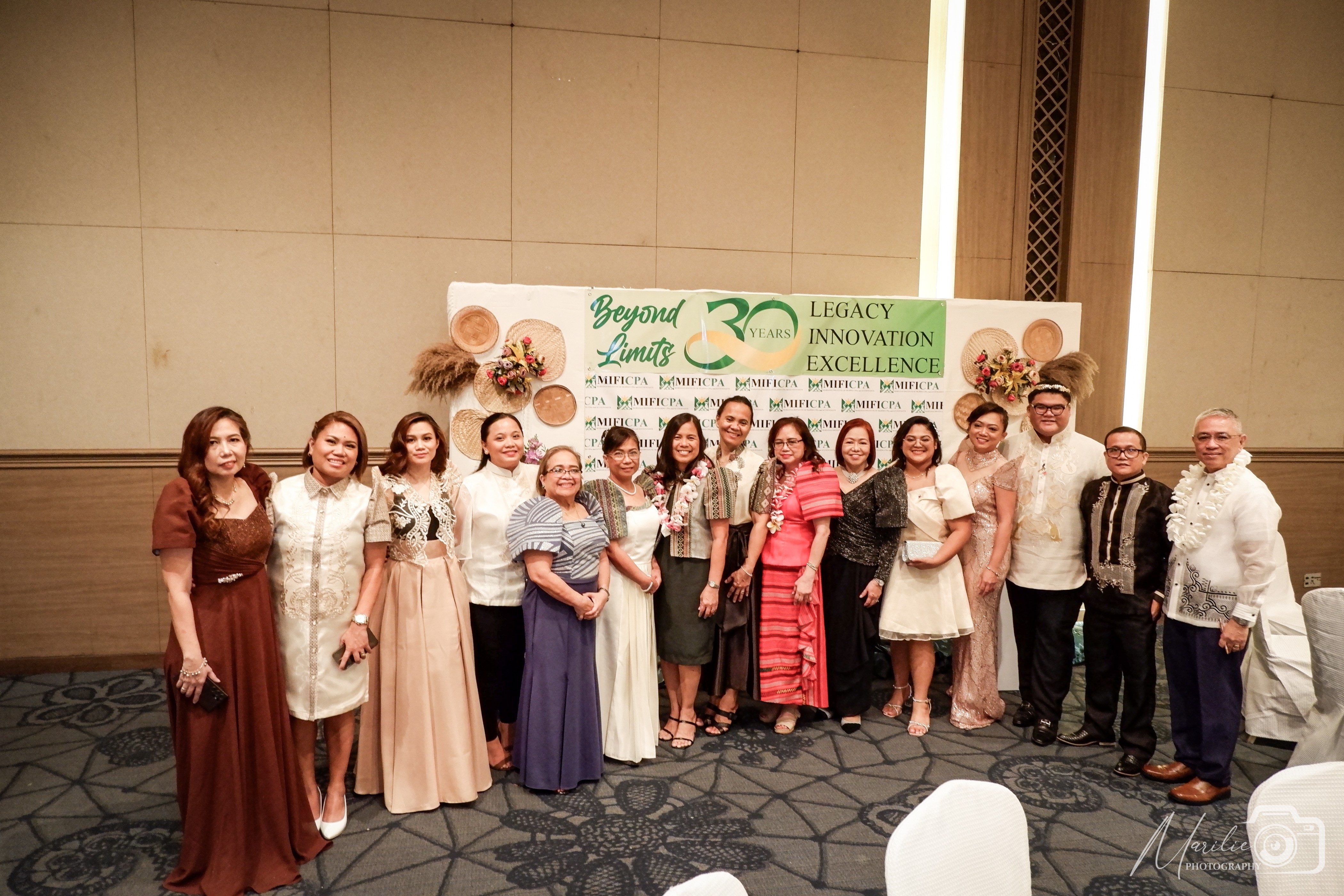 The 2024 officers of the Marianas Institute of Filipino CPAs and Accountants pose for a photo during their 30th anniversary celebration on Nov. 23, 2024, at Saipan World Resort’s Taga Hall.