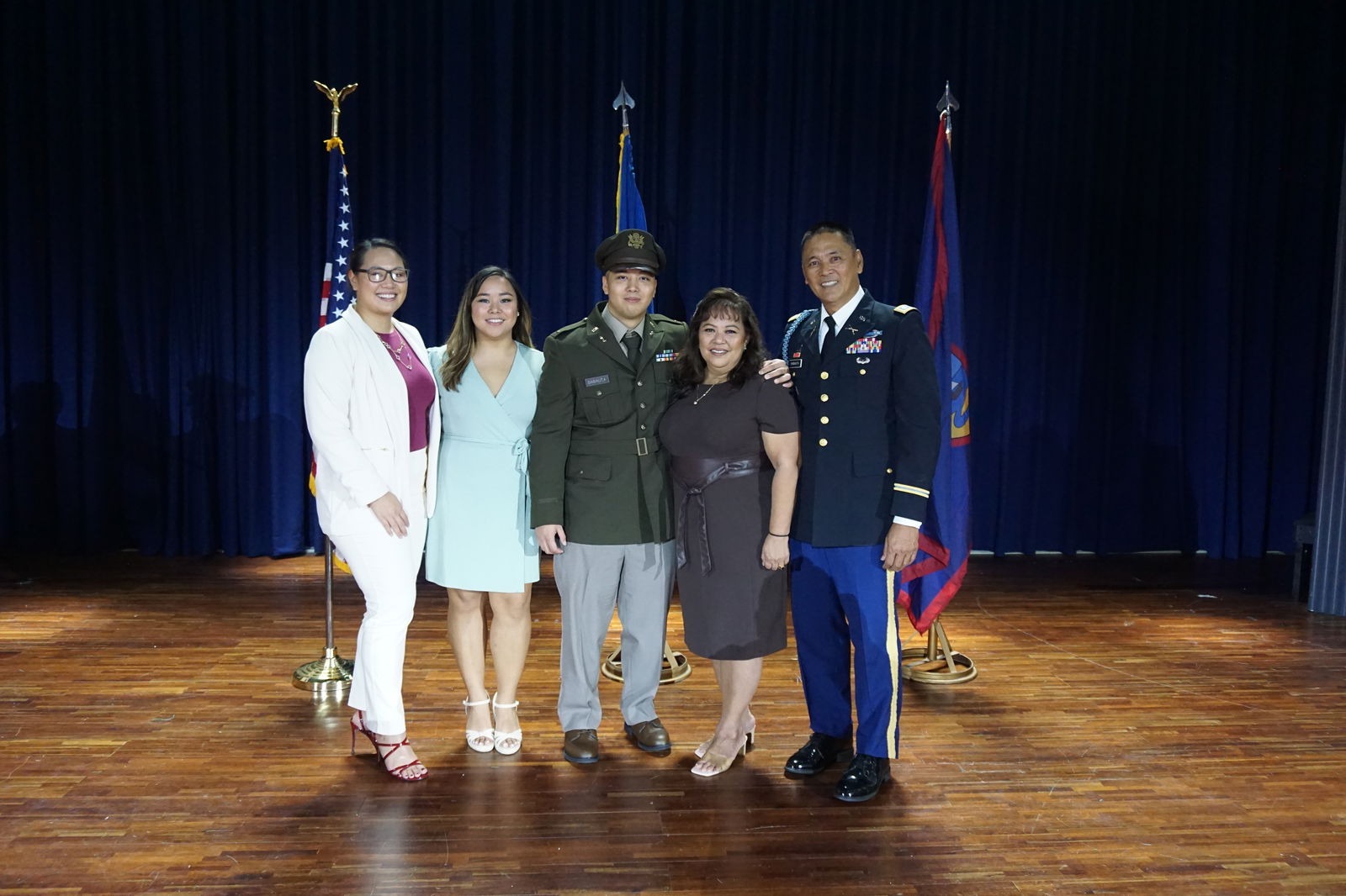 From left, Francine Babauta, Kolina Babauta, Franklin Babauta Jr., Sen. Celina Babauta, and Franklin Babauta Sr., the governor’s special assistant for Homeland Security and Emergency Management.
