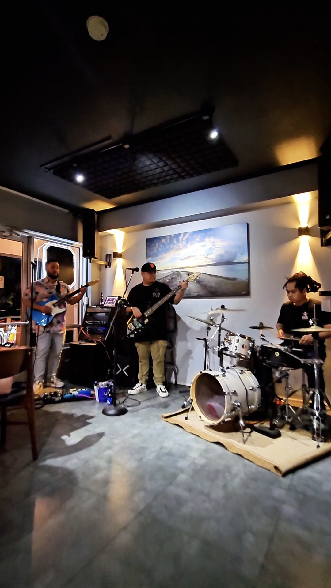 A band performs at Naked Fish Bar & Grill.