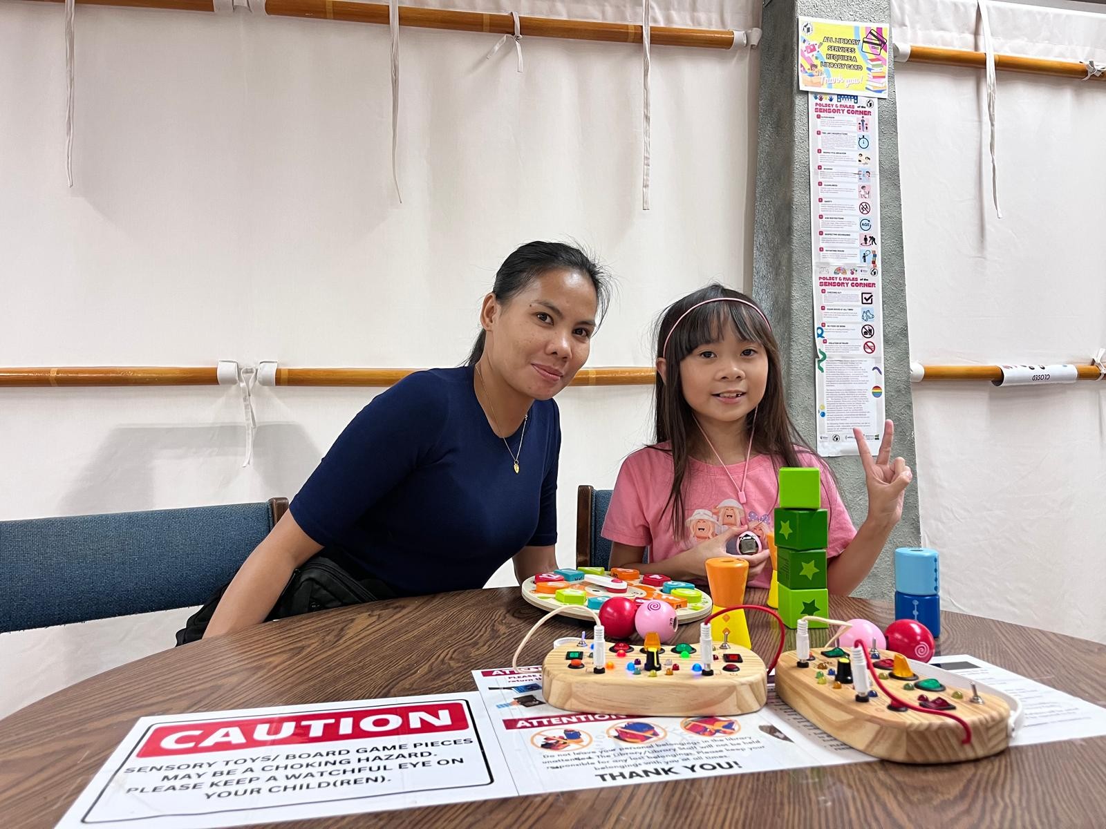 Families are all smiles during Sensory Night at JKPL’s Children’s Library.