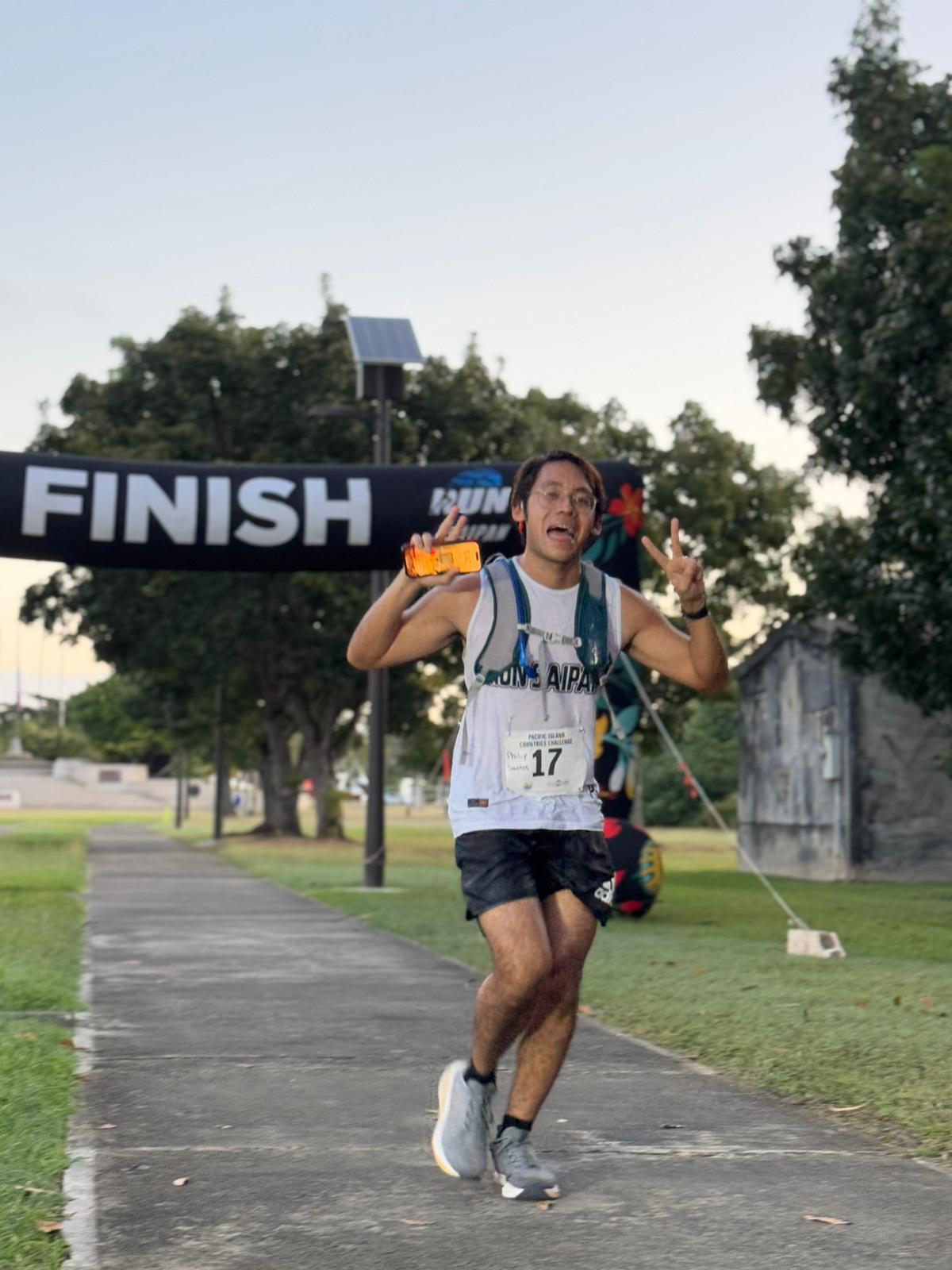 Philip Joseph Santos completes the marathon.