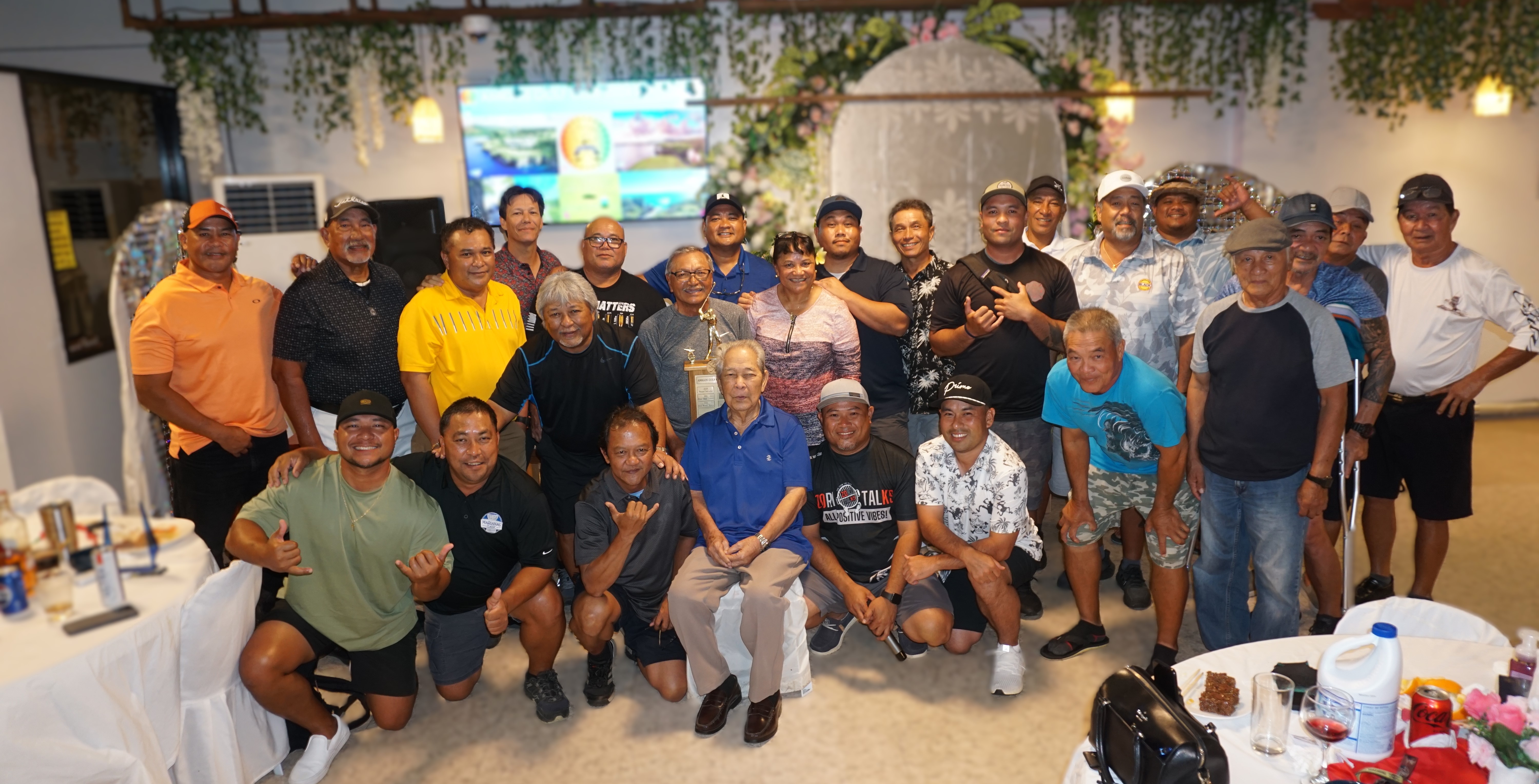Amigos Golf Club members pose for a photo during their annual awards banquet at Pepoy's Cafe & Restaurant on Friday.