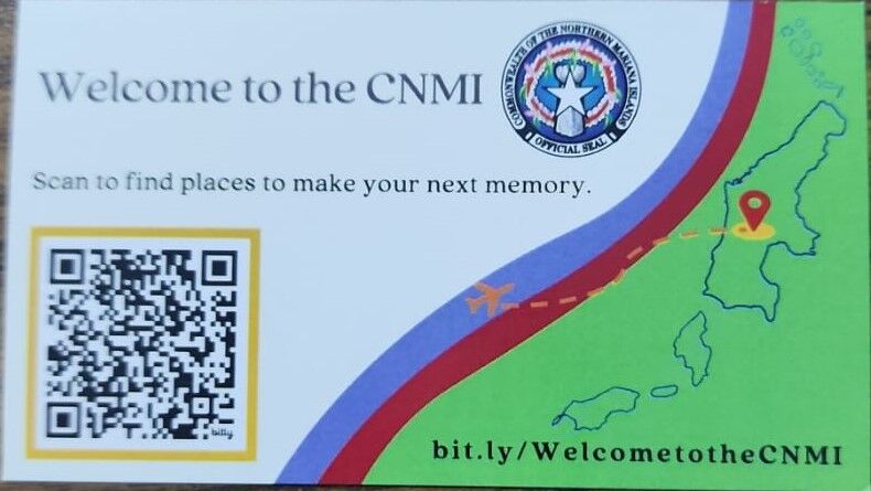 This is the QR code card that Commerce has been distributing to visitors and potential customers of businesses in the CNMI.