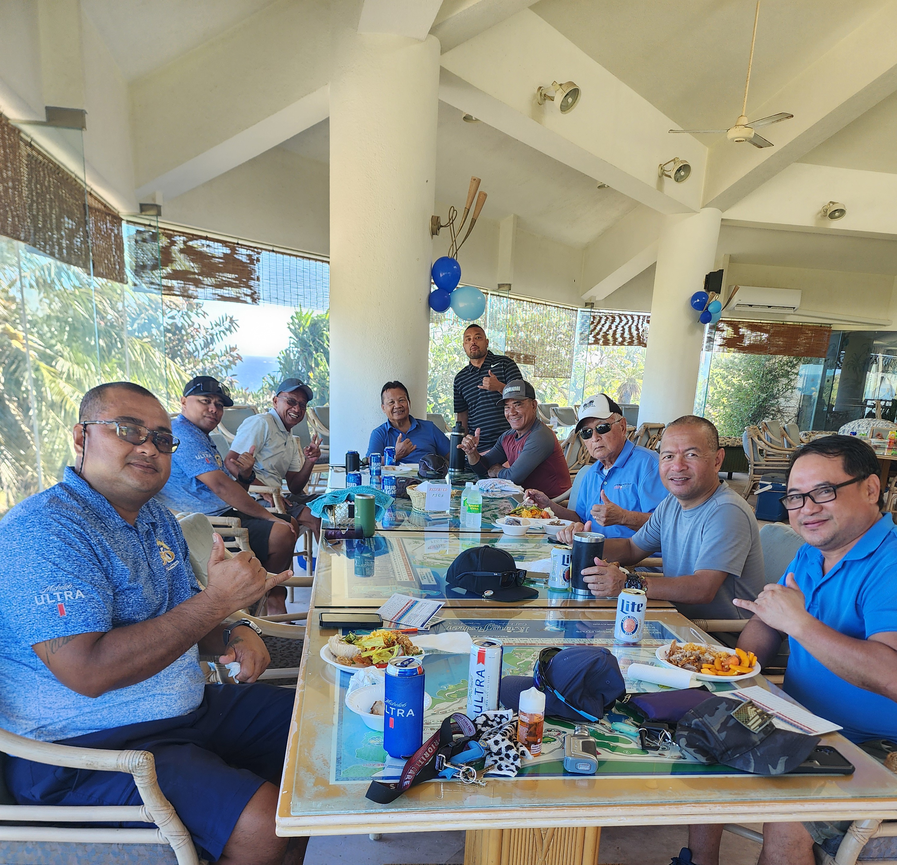 The group at their lunch banquet.