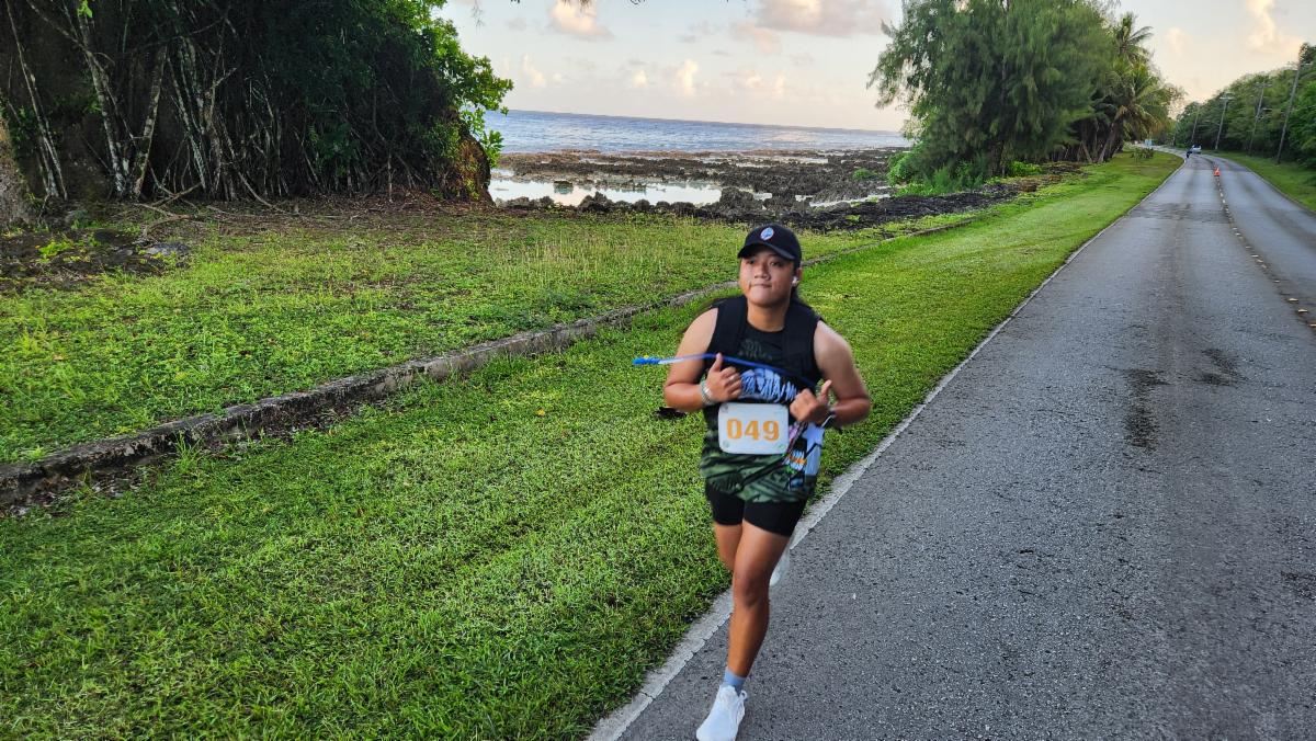 Hometown youth Hazel Mejia was among dozens of locals who joined the 2nd Annual Rota Marathon on Jan. 18, 2025. The event was inaugurated in 2024 by the Marianas Visitors Authority and the Rota Mayor’s Office to attract visitors to the island.