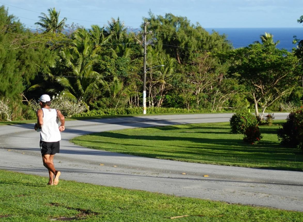 Marathon top finisher Chang Whan Jang heads into the homestretch of Rota Marathon 2024 on Jan. 13, 2024. Registration is open at www.mymarianas.com for the 2nd Annual Rota Marathon on Jan. 18, 2025, featuring a full marathon, half-marathon, and 5K.