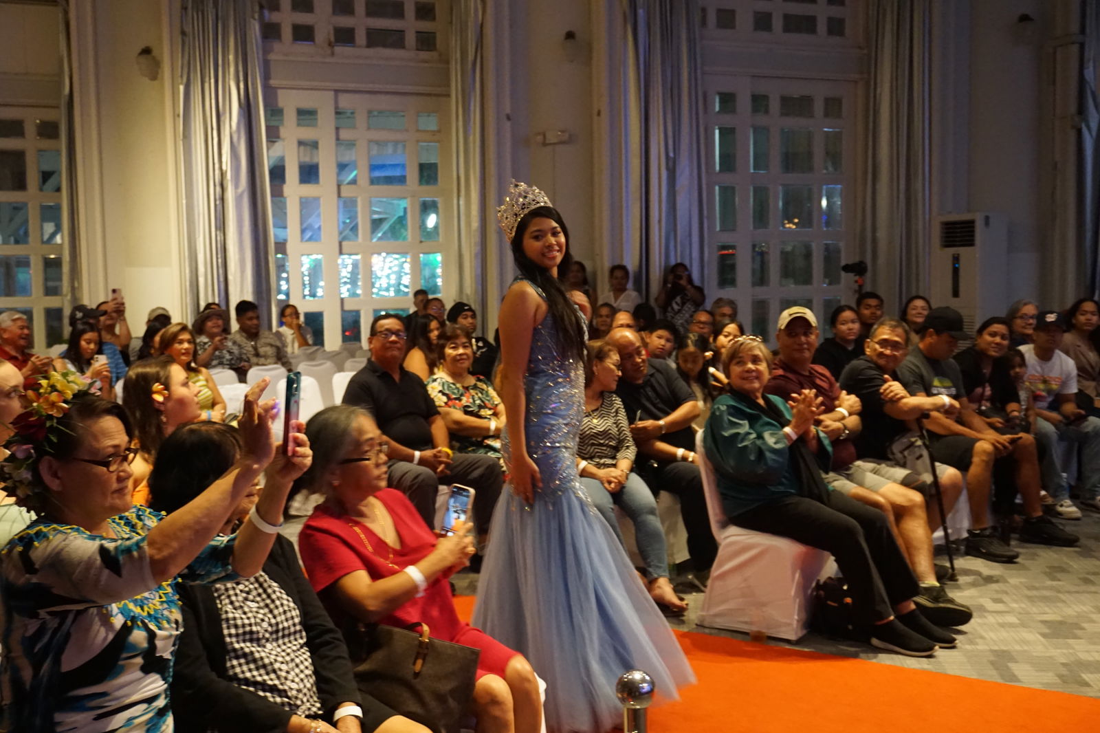 2024 Miss Northern Marianas Earth Heavenly Pangelinan takes the catwalk with poise.