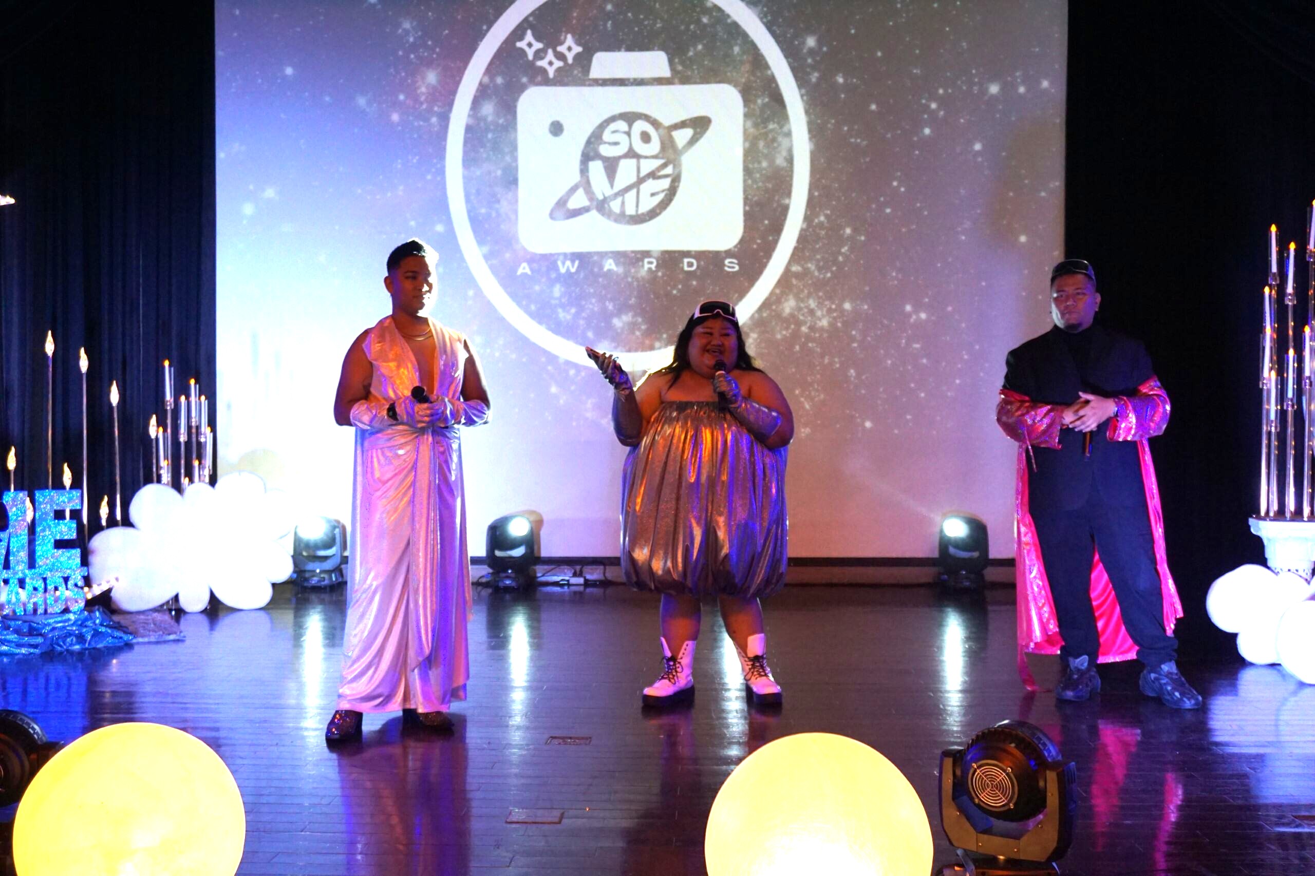 The SoMe awards are organized by PalmTrio670. From left, Jefferson Mateo, Louvicki Camacho, and Loyd Lelly.