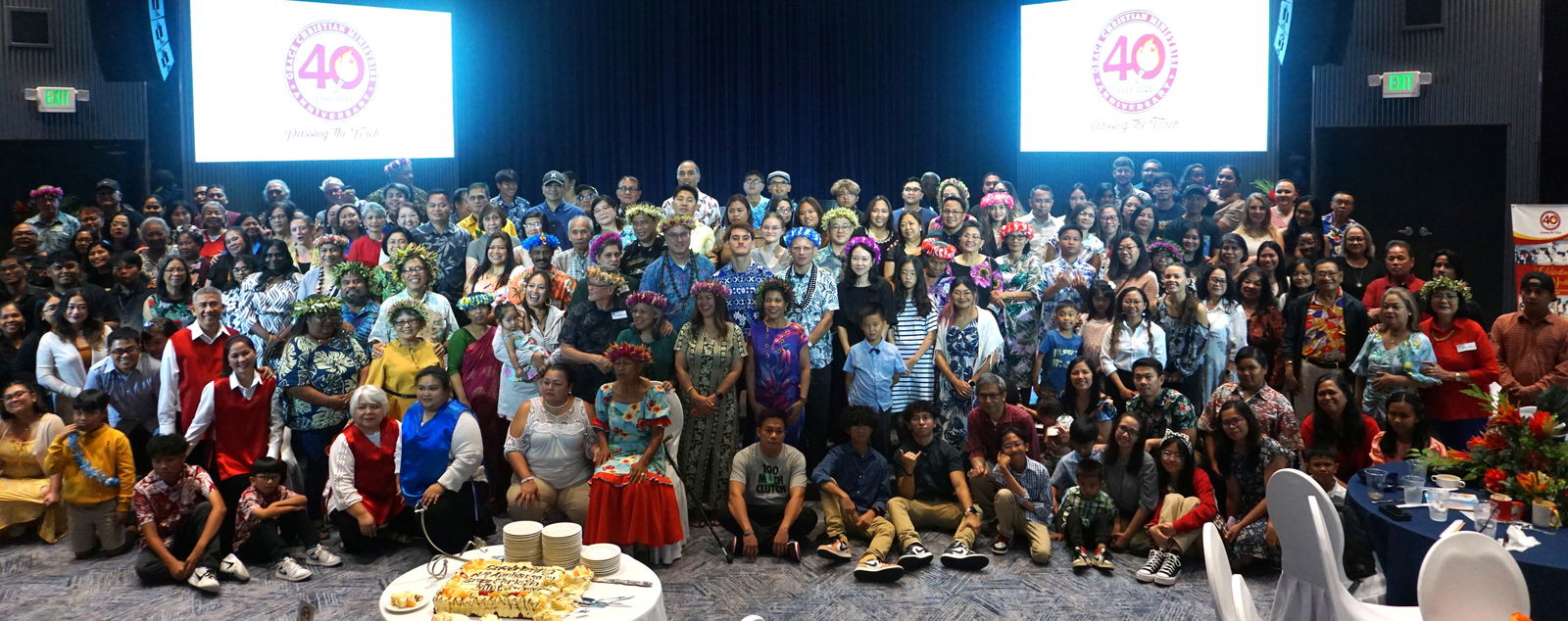 The members of the Grace Christian Ministries congregation pose for a group photo during their gala night at Kensington Hotel on Monday, Feb. 17, 2025.