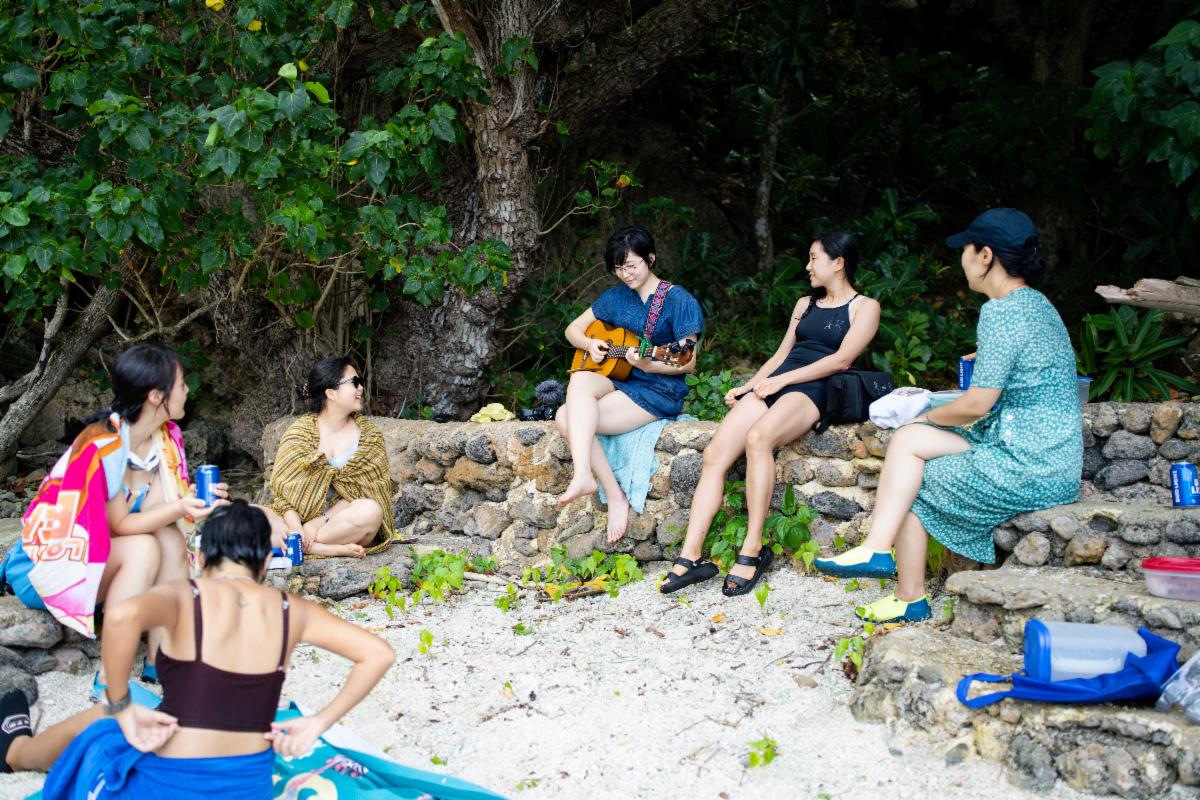 A group of artists of various genres find inspiration for content and enjoy the relaxed pace on the island of Rota in The Marianas in January 2025.