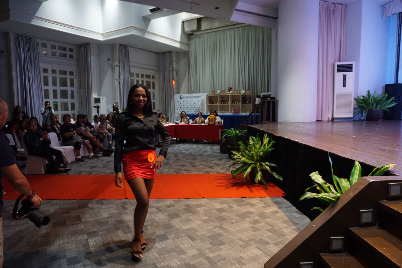 Charianne Dabney models an outfit at the fashion show.