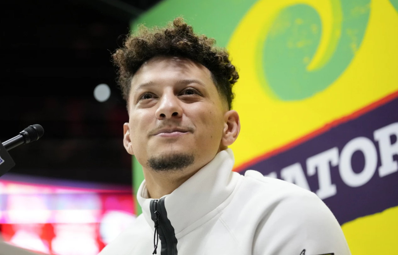 Kansas City Chiefs quarterback Patrick Mahomes participates in Super Bowl 59 Opening Night, Monday, Feb. 3, 2025 in New Orleans, ahead of the NFL game between his team and the Philadelphia Eagles.
