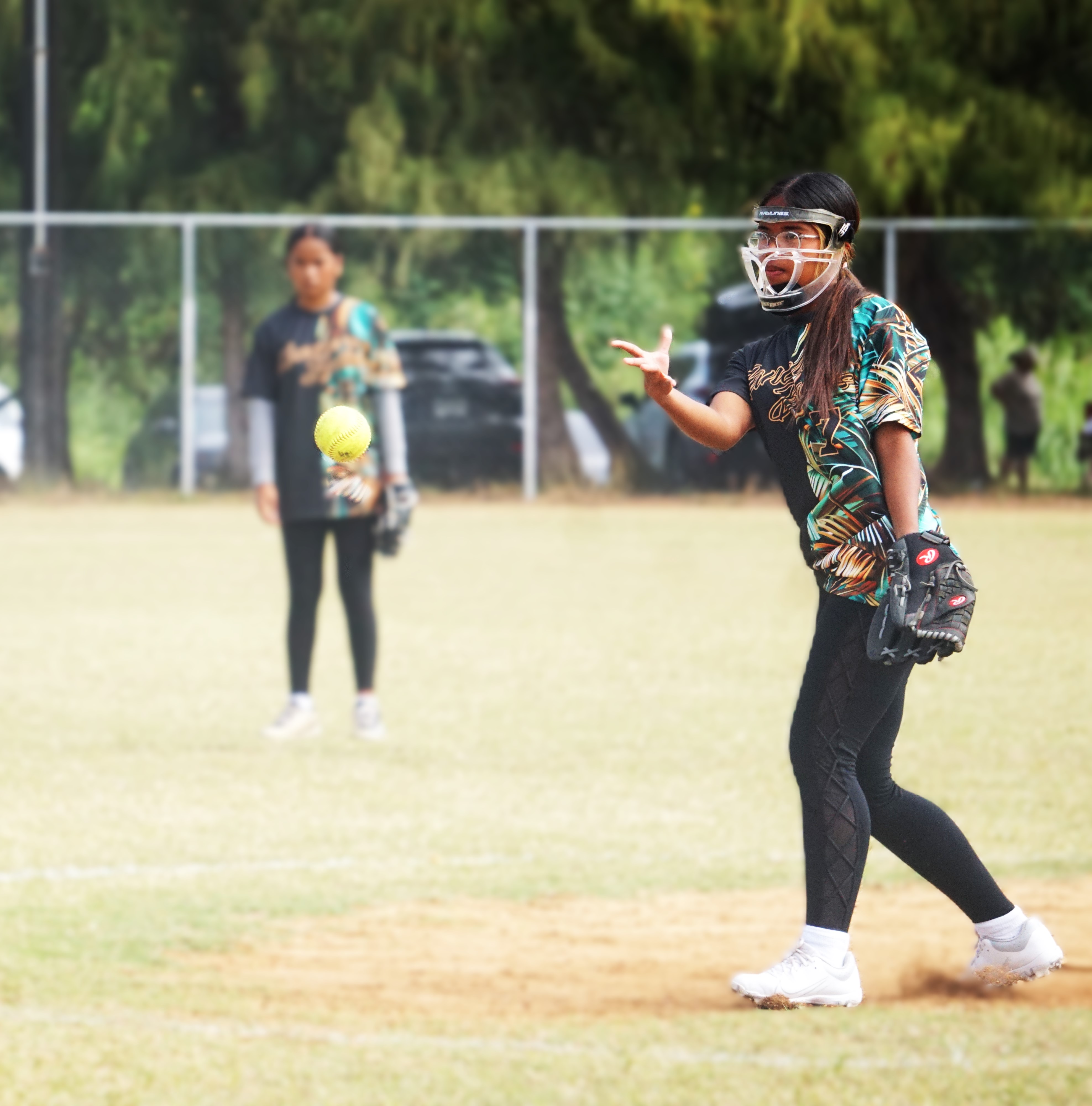 Chacha Alaynah Norita pitches against TMS during a game in the girls middle school division of the PSS-NMISA Interscholastic Fastpitch Softball League SY24-25 at the Dandan softball field.