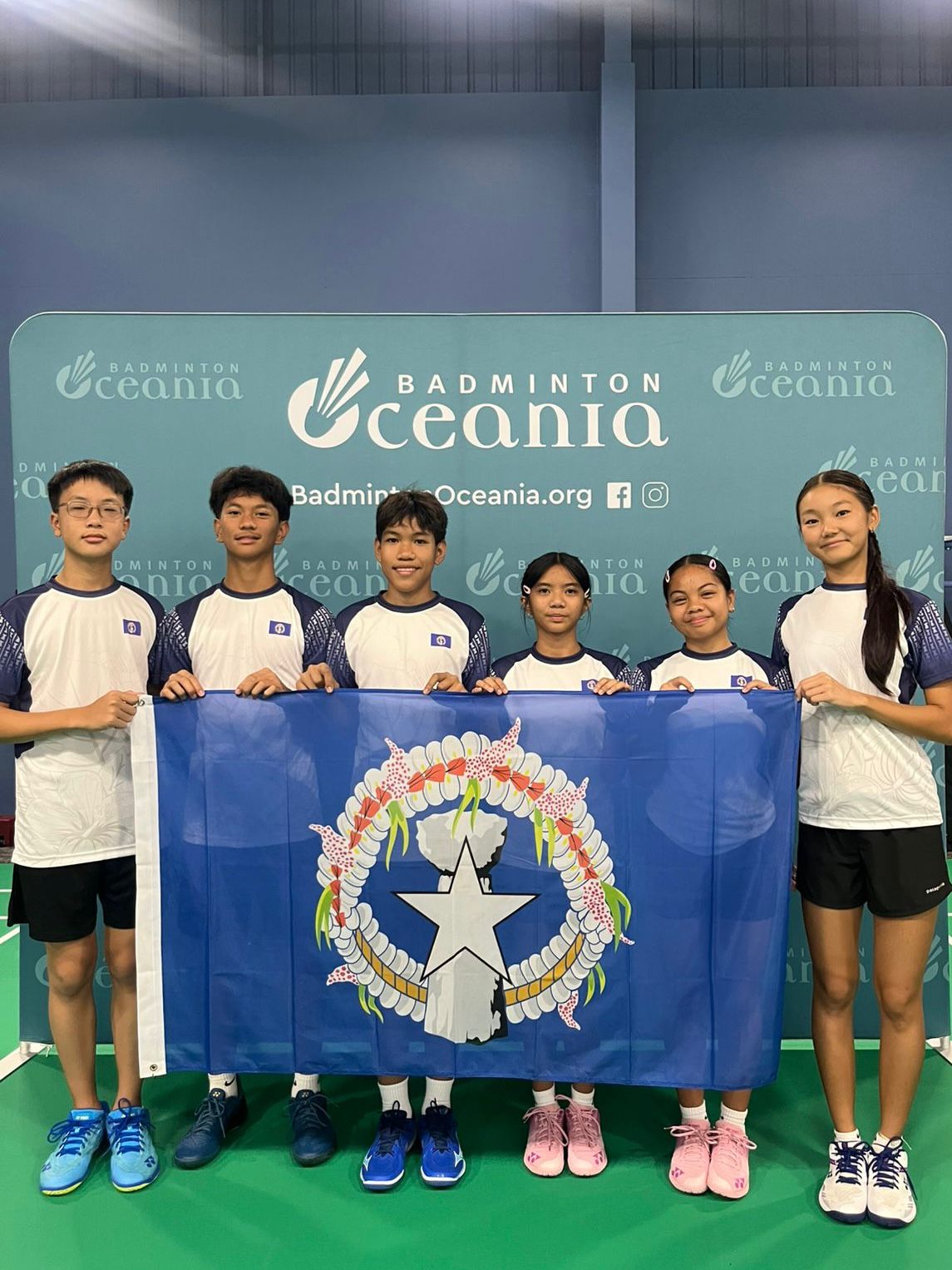 The NMI U15 National Badminton Team members are ready for action.