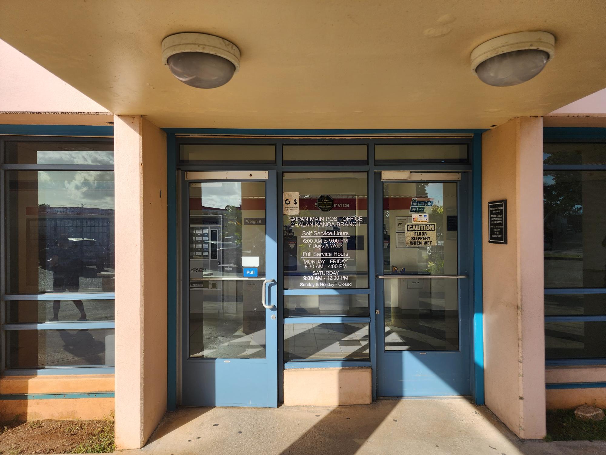The U.S. post office in Chalan Kanoa.