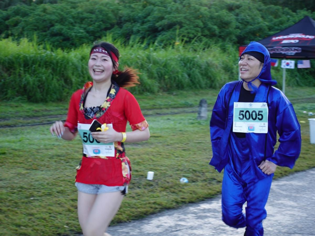 Participants in Saipan Marathon gets festive with wacky costumes. Saipan Marathon 2025 on March 8 will include Wacky Awards for Best Costume, Most Awesome Shoes, Ugliest Shoes, Shortest Shorts, and Craziest Hair.