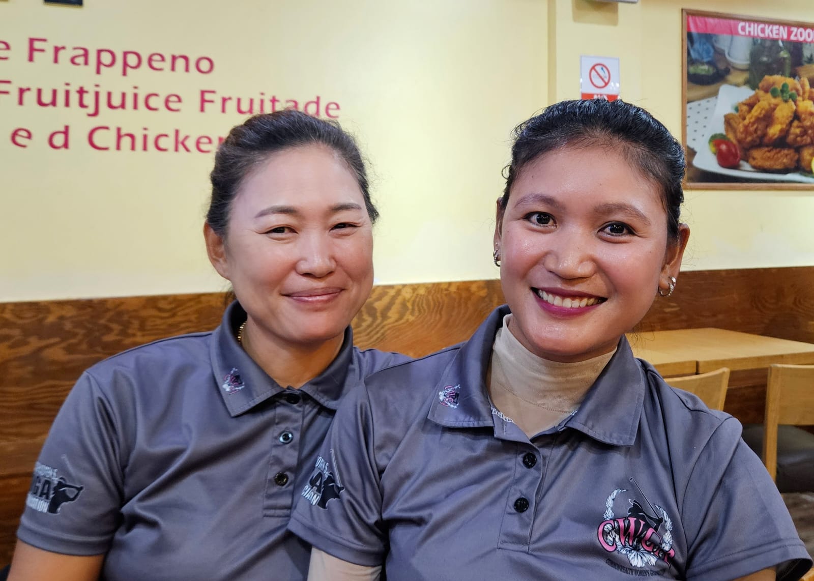 SaeHee Kim and Rose Rohlinger pose for a photo as the CNMI Women’s Golf Association’s January and February title winners of the 2025 season.Contributed photo