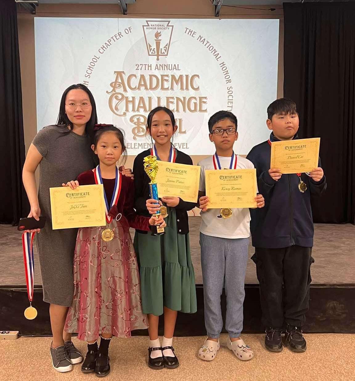 Eucon’s elementary school team finished first at the Academic Challenge Bowl 2025 held on Feb. 8, 2025. 