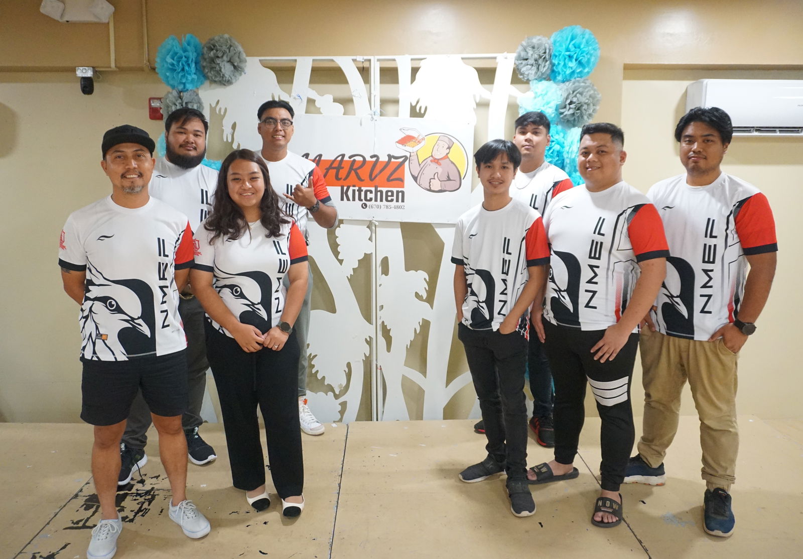 The officers of the Northern Marianas Esports Federation pose for a photo during a meeting at Marvz Kitchen on Friday, Jan. 24, 2025.