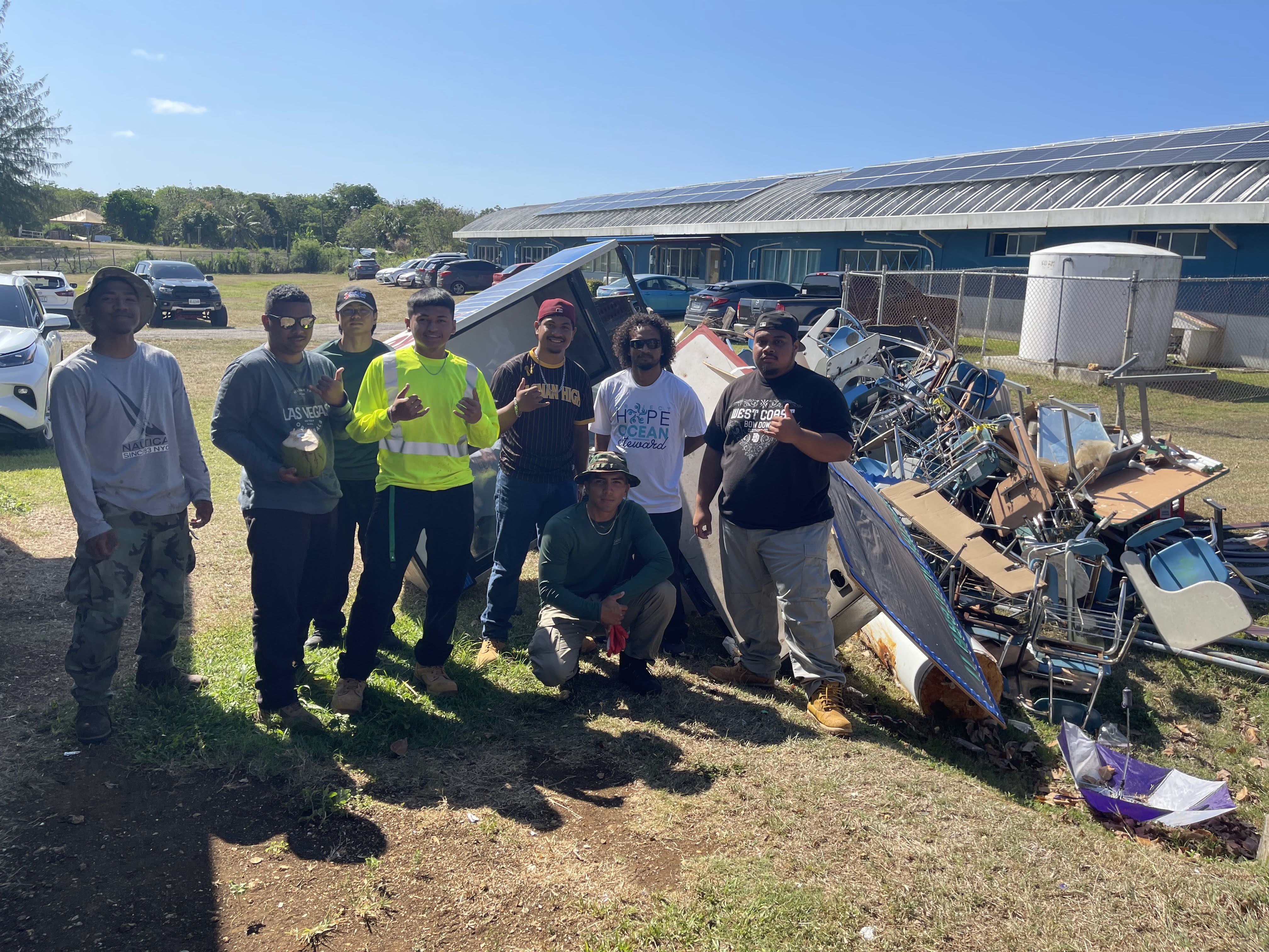 Saipan Southern High School campus cleanup