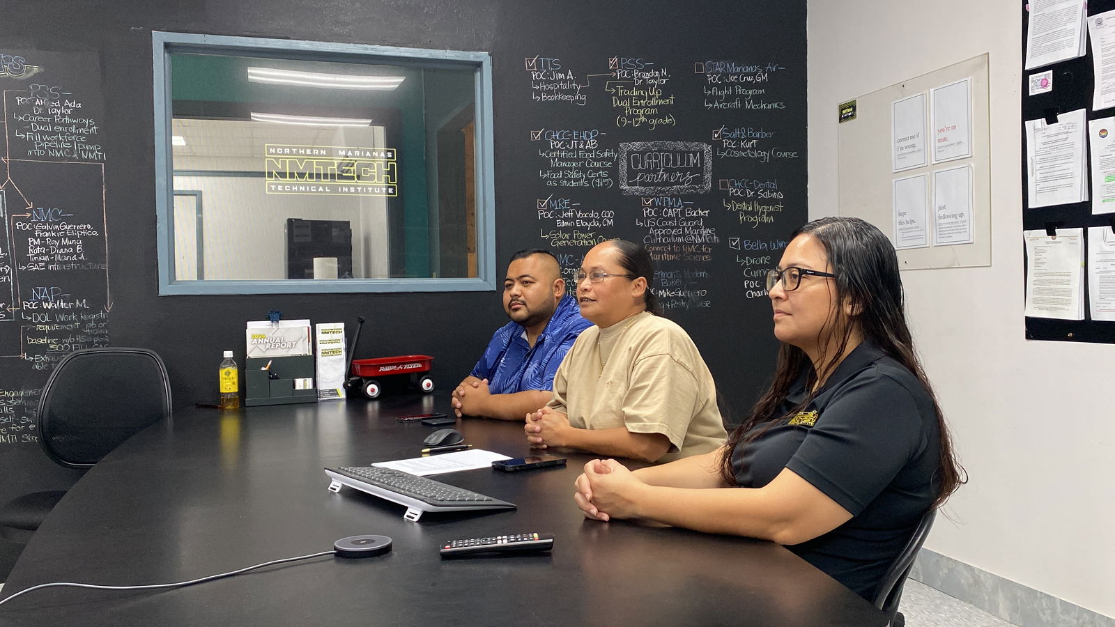 Jodina Attao, center, NMTech CEO.