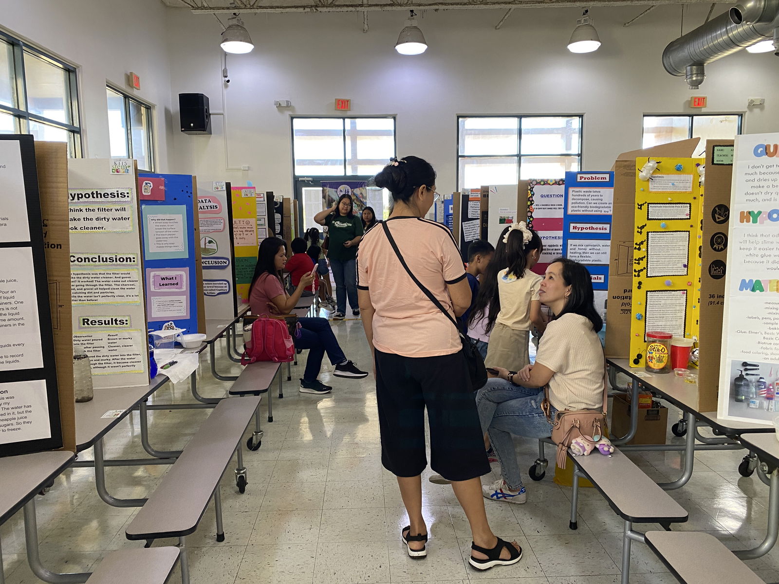 The STEM projects were arranged by grade clusters: kindergarten to first grade; second grade to third grade; fourth grade to fifth grade; middle school; and high school. 