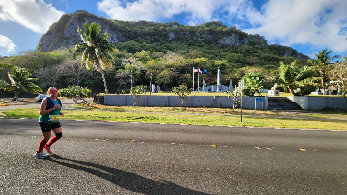 Full marathoner Kelin Fulkerson-Smith of the U.S. joins over 600 runners from 19 countries and territories in Skechers Saipan Marathon 2025 on March 8, 2025. The race is an annual signature event of the Marianas Visitors Authority.