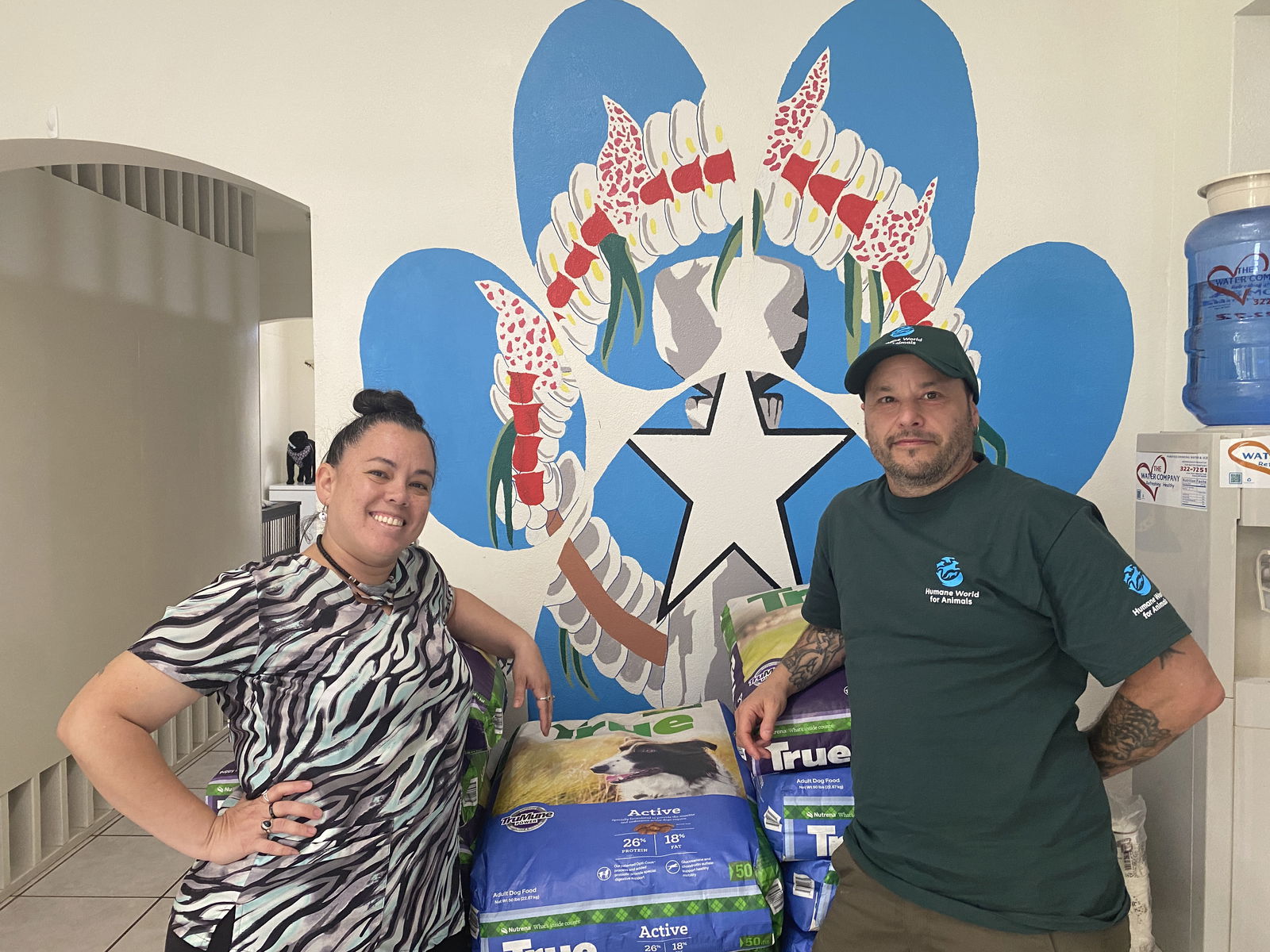 Mariana Turner, left, and Adam Parascandola are on island to train the animal welfare community in collaboration with the Saipan Humane Society.
