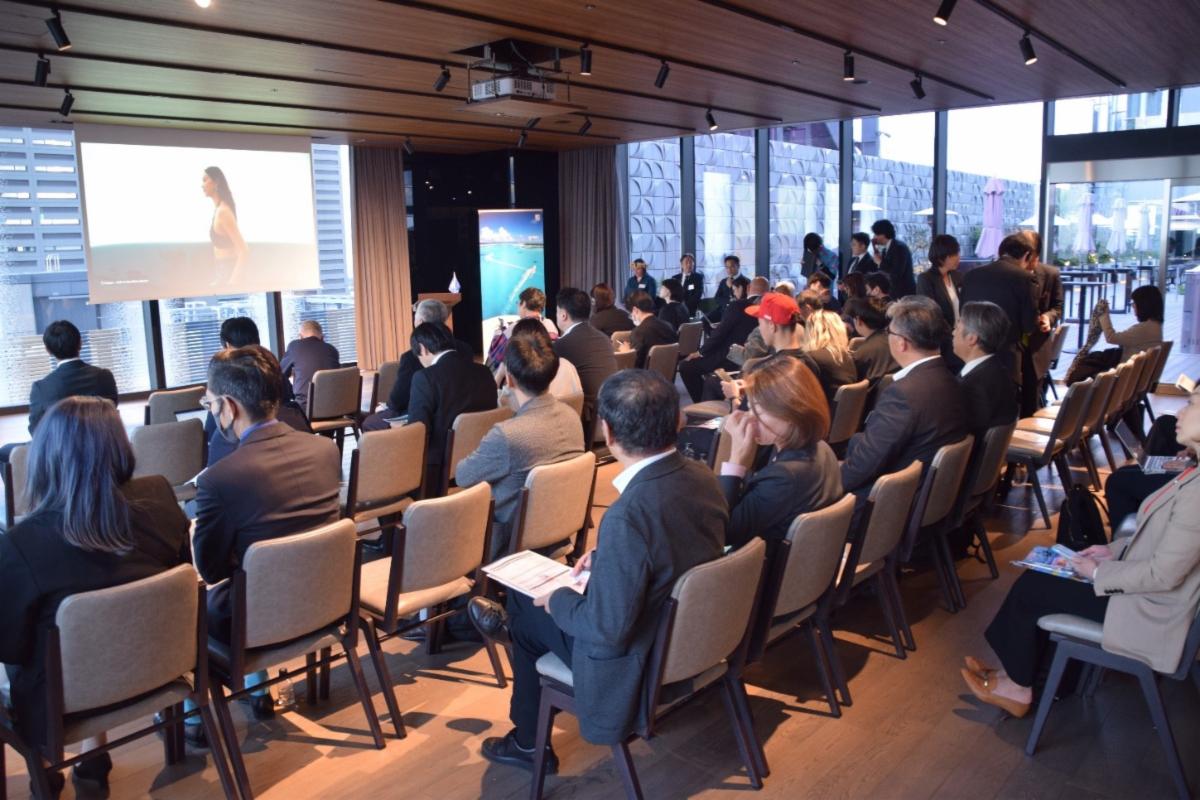 Nearly 60 representatives of travel trade, media, and other tourism related entities attend the Marianas Seminar held on March 18, 2025, in Tokyo, Japan, by the Marianas Visitors Authority.MVA photo