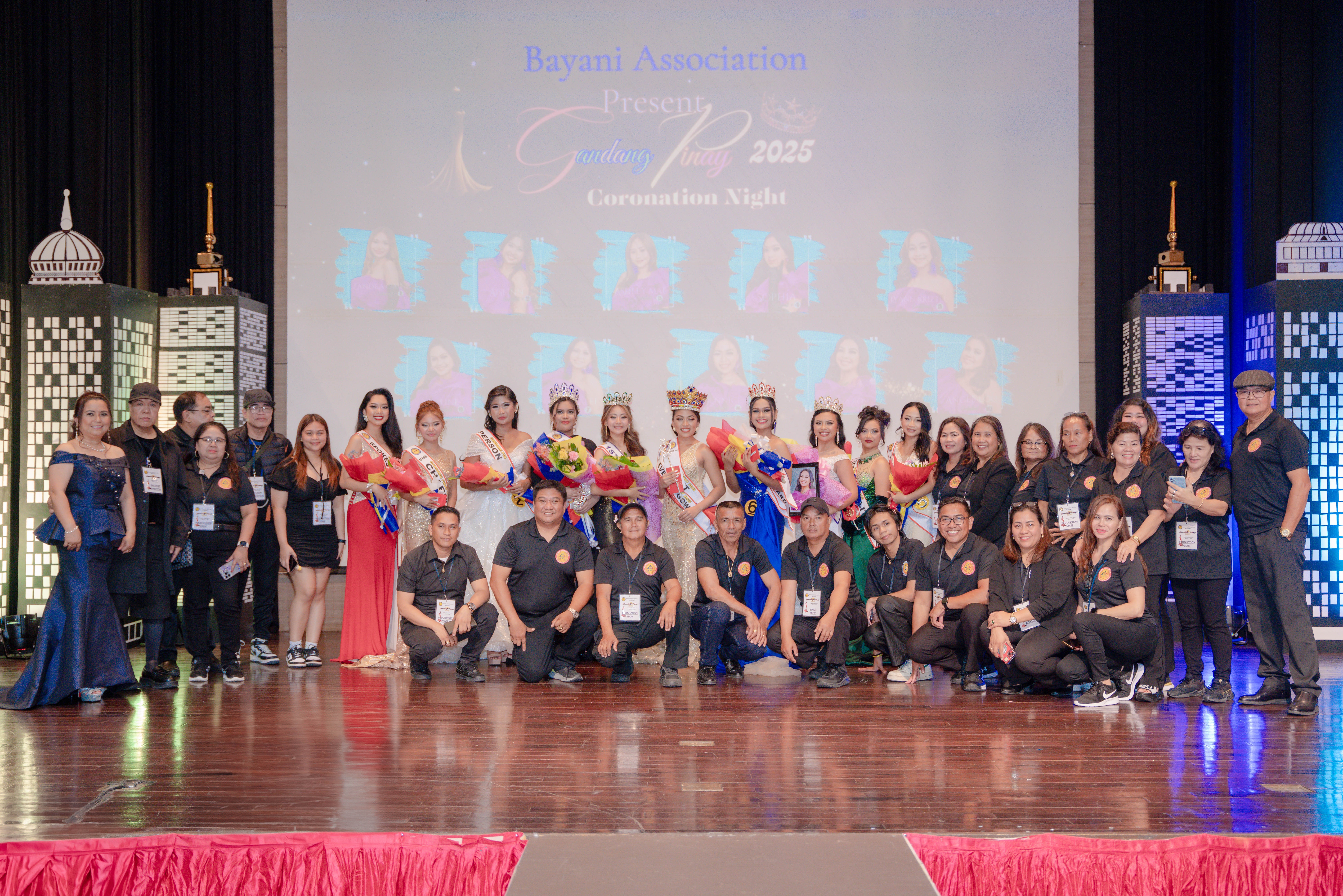 The 2025 Gandang Pinay candidates with the Bayani Association members.