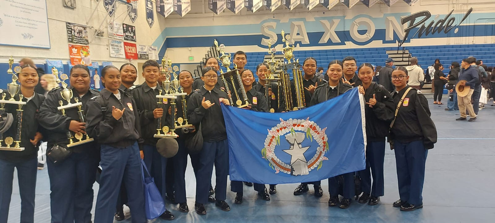 The SSHS Manta Ray cadets represent the CNMI in Torrence, California.