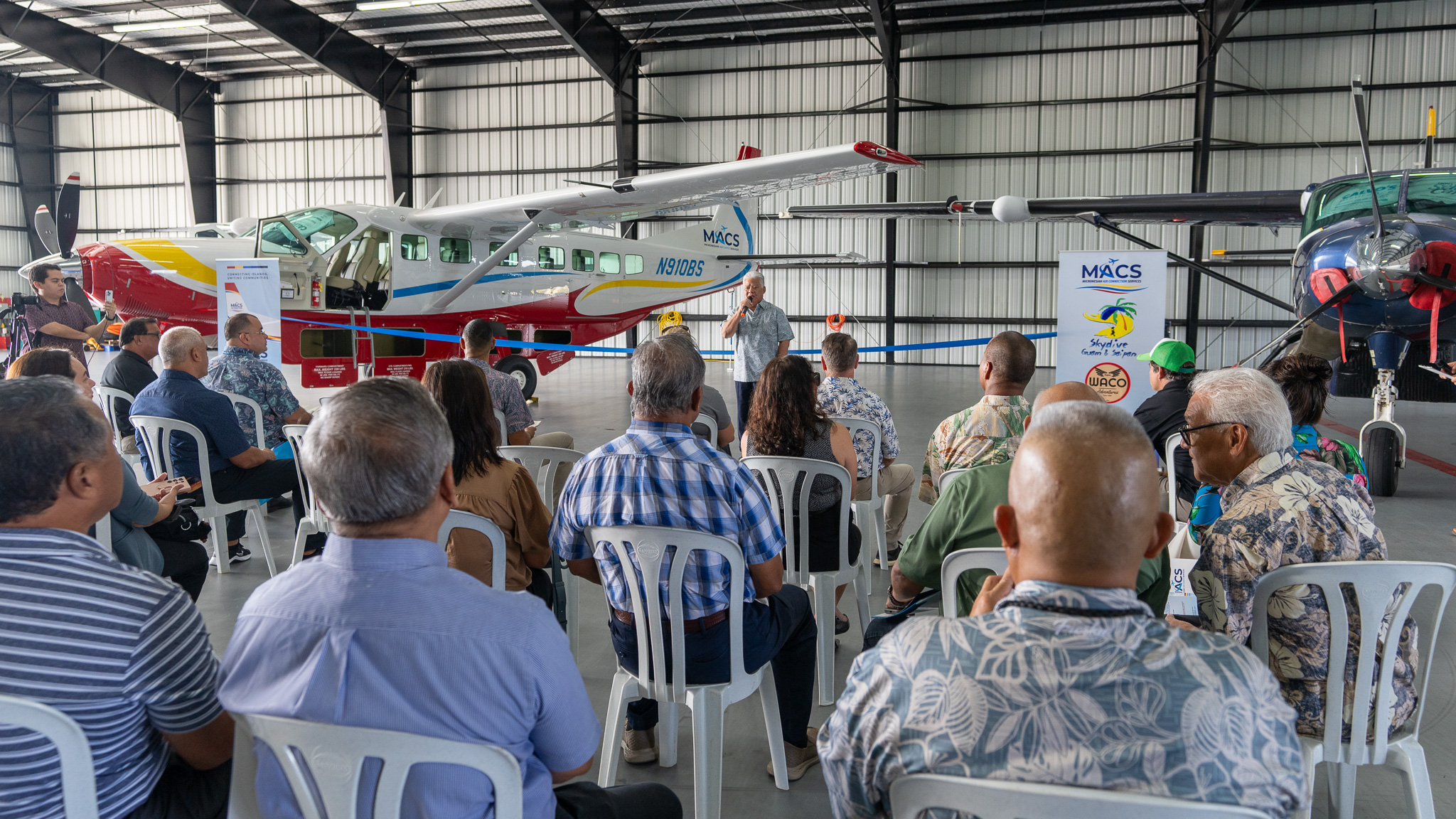 Gov.  Arnold I. Palacios joined community leaders and partners at the inaugural flight ceremony of Micronesian Air Connections Services, celebrating the launch of the Saipan-Rota-Saipan route and a new chapter in regional connectivity for the Marianas.Office of the Governor photo
