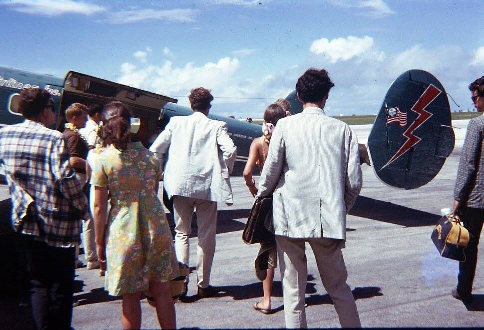 Loading the Plane from Guam to Rota. This is a photo from the Facebook page Mariana Memories- Micro. 