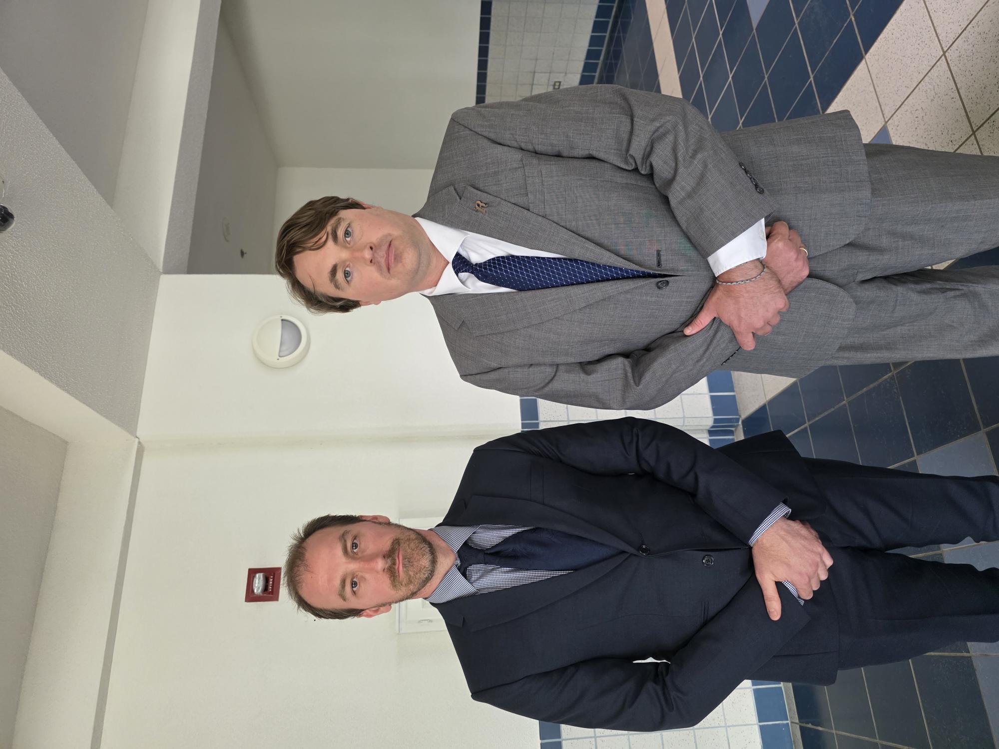 Assistant Attorneys General James Robert Kingman, right, and David Karch prosecuted the case.