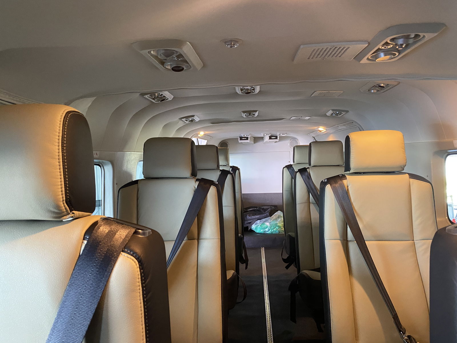 Each passenger airplane in MACS fleet holds nine passengers.