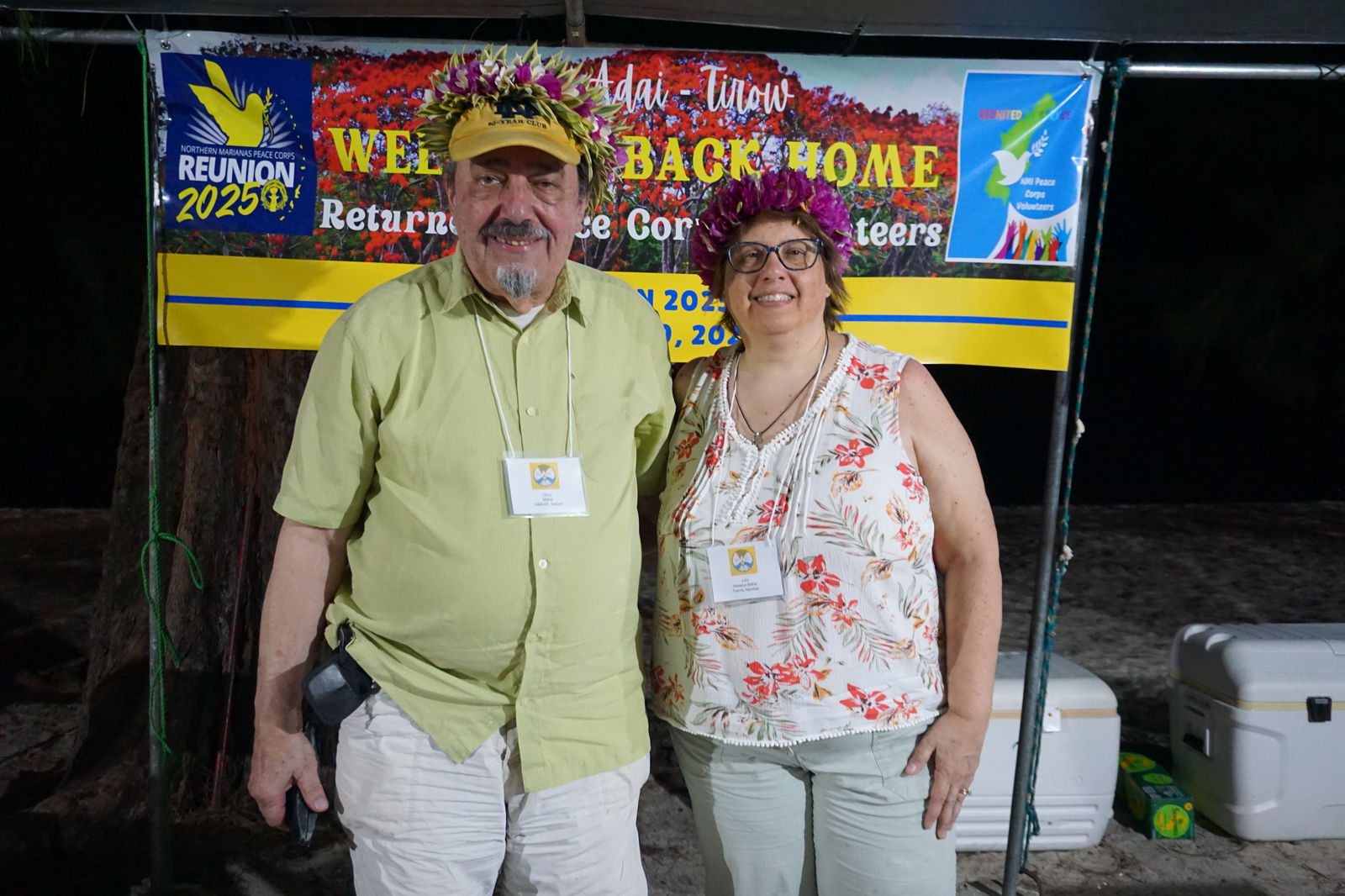 Gerry Milkie and his wife Julie are on island as part of a reunion of former Peace Corps volunteers.