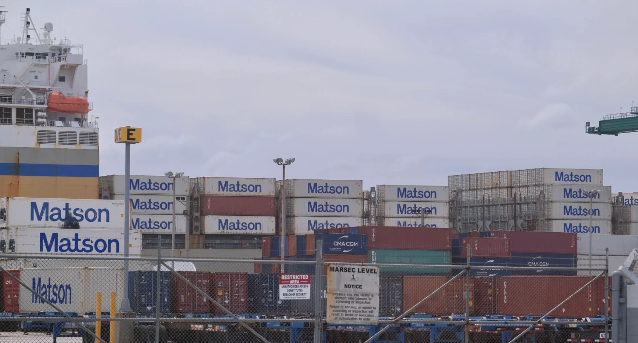 Stacks of containers are seen at the Port Authority of Guam in Piti on Jan. 29, 2025.Photo by Frank San Nicolas/The Guam Daily Post