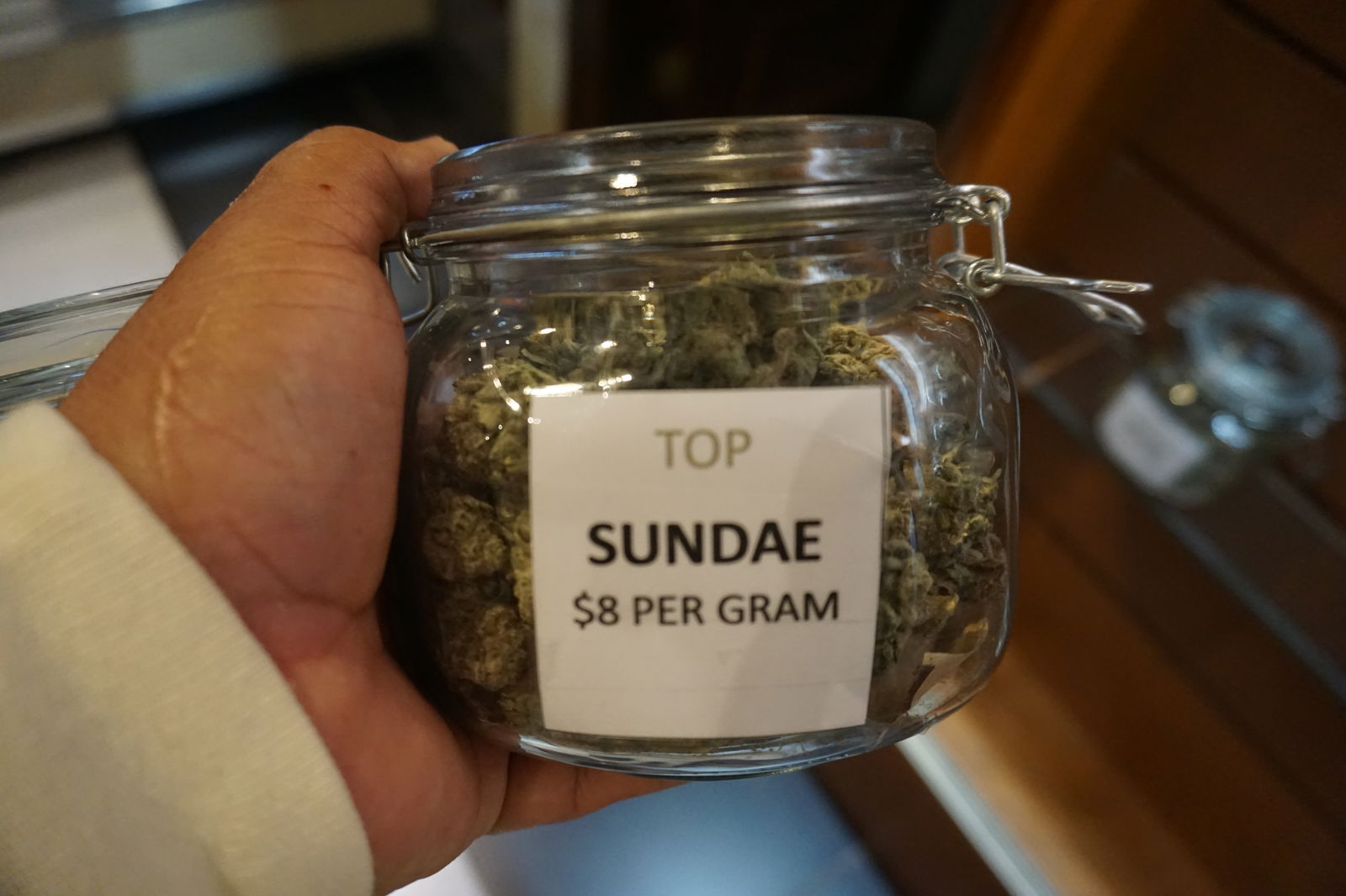 One of the many strands available at The HookUp or 420 Lounge.