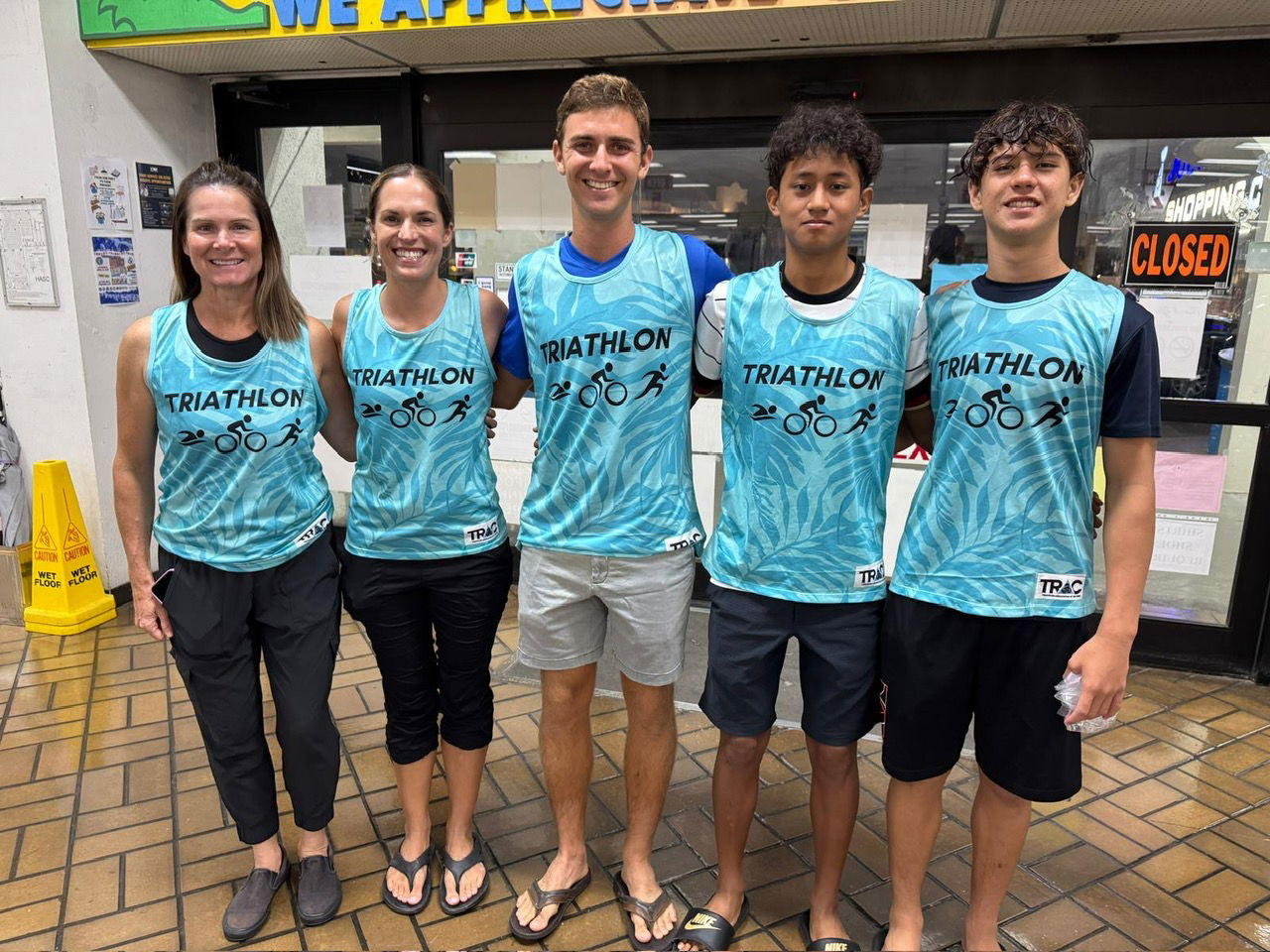 The triathletes who will represent the CNMI in the upcoming Pacific Mini Games in Palau are Terra Allen, Shawna Brennfleck, Nagi Tenorio (not in photo), Michael Miller, Takeru Jim, and Colin Ramsey.TRAC photo