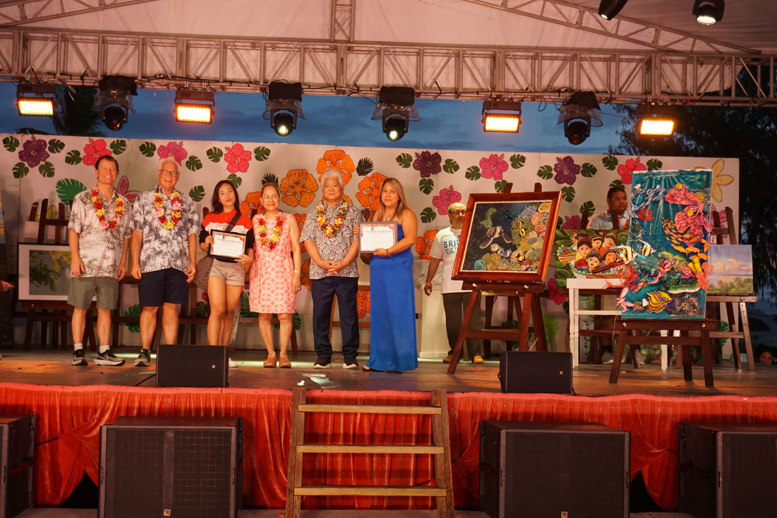 Tiffany Gebhard, 3rd left, and Bea Doyle, far right.