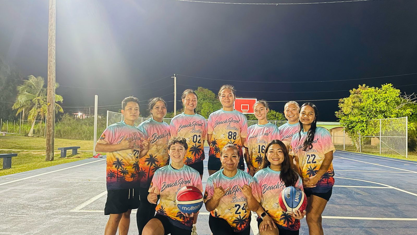 The Beachfront Ballers pose for a group photo at the Capital Hill basketball court.Contributed photo