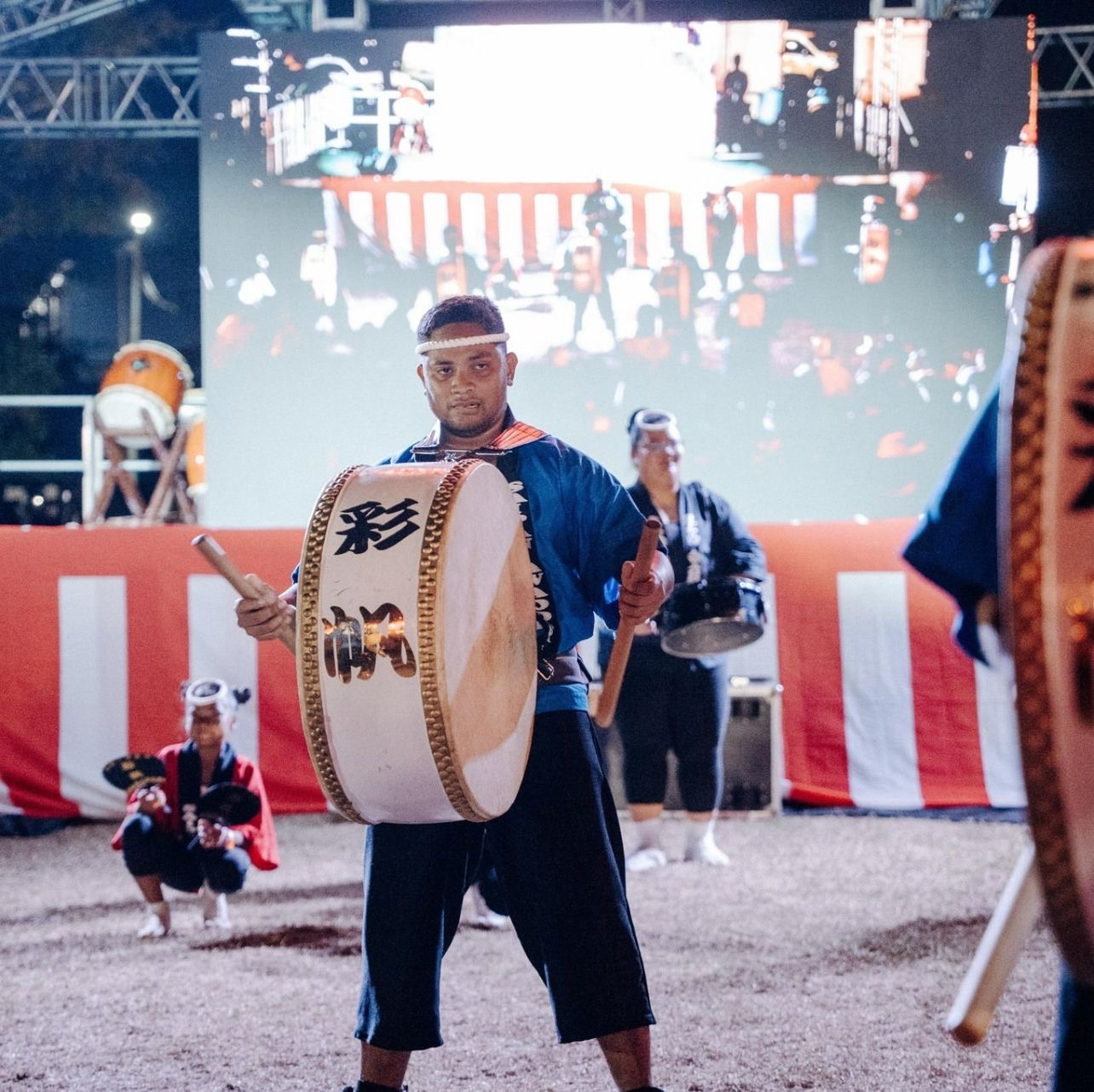 Saipan Awaodori Team member Cassidy Wabol performs at the Guam Japan Festival.