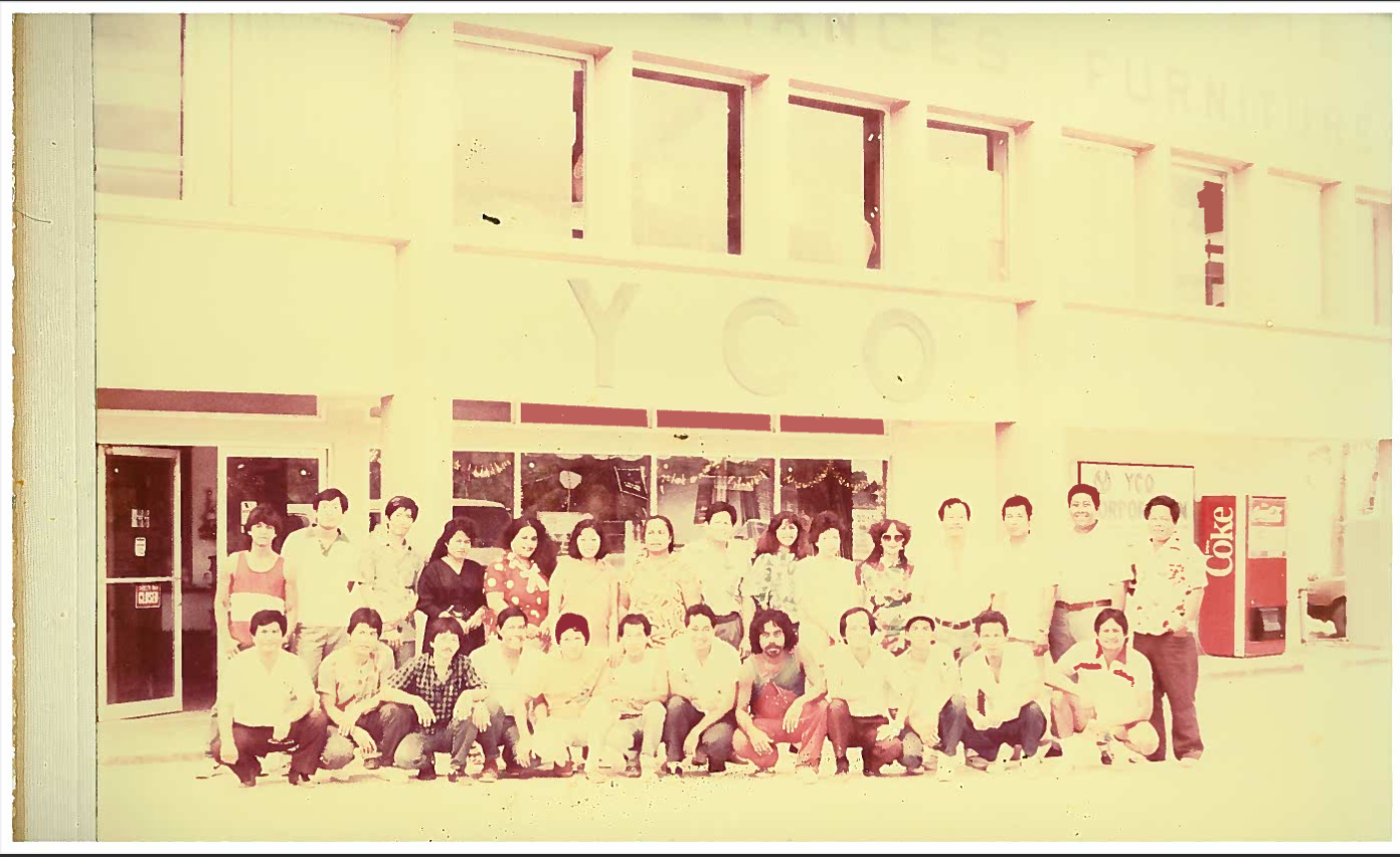 Old photo shows the staff of Liberty Plaza.
