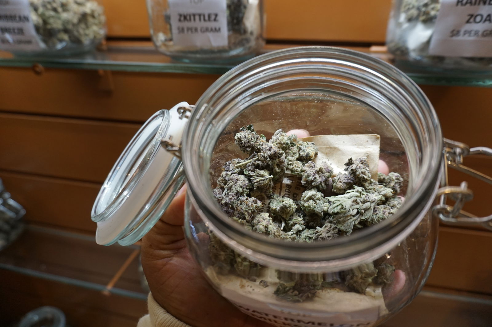 A jar of Watermelon Milkshake.