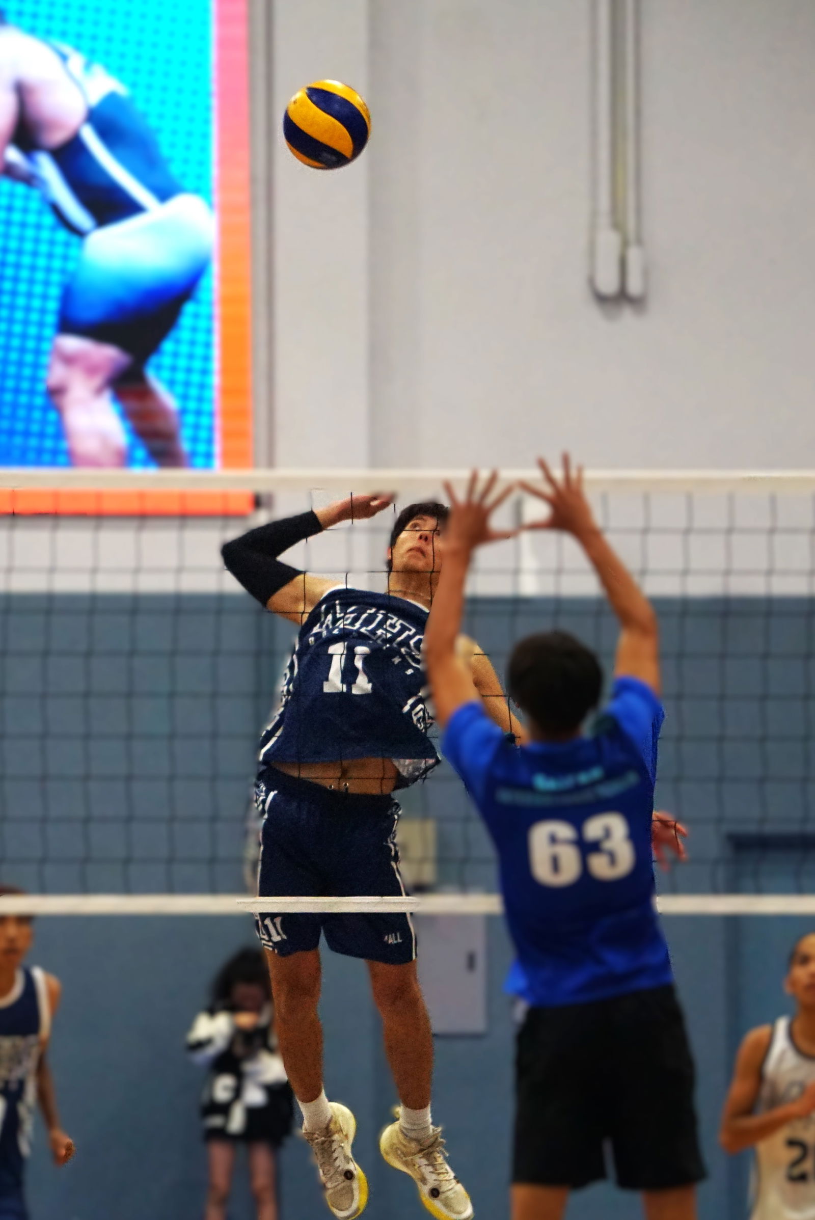 MHS’ Denn Wilson winds up before attempting a spike during the championship game against SIS in the boys high school division of the PSS-NMIVA Interscholastic Volleyball League SY24-25 at the Ada gym on Saturday.Photo by James F. Sablan Jr.